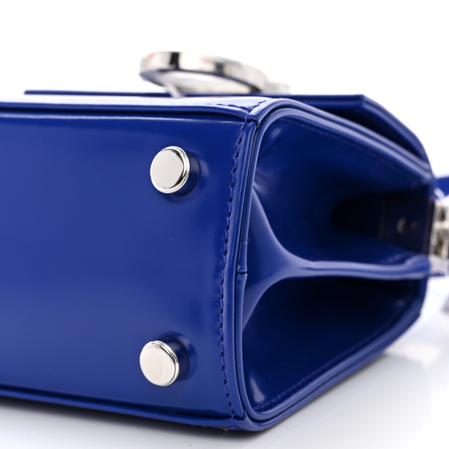 Brushed Calfskin Micro Iconic Top Handle Bag Lapis Lazuli