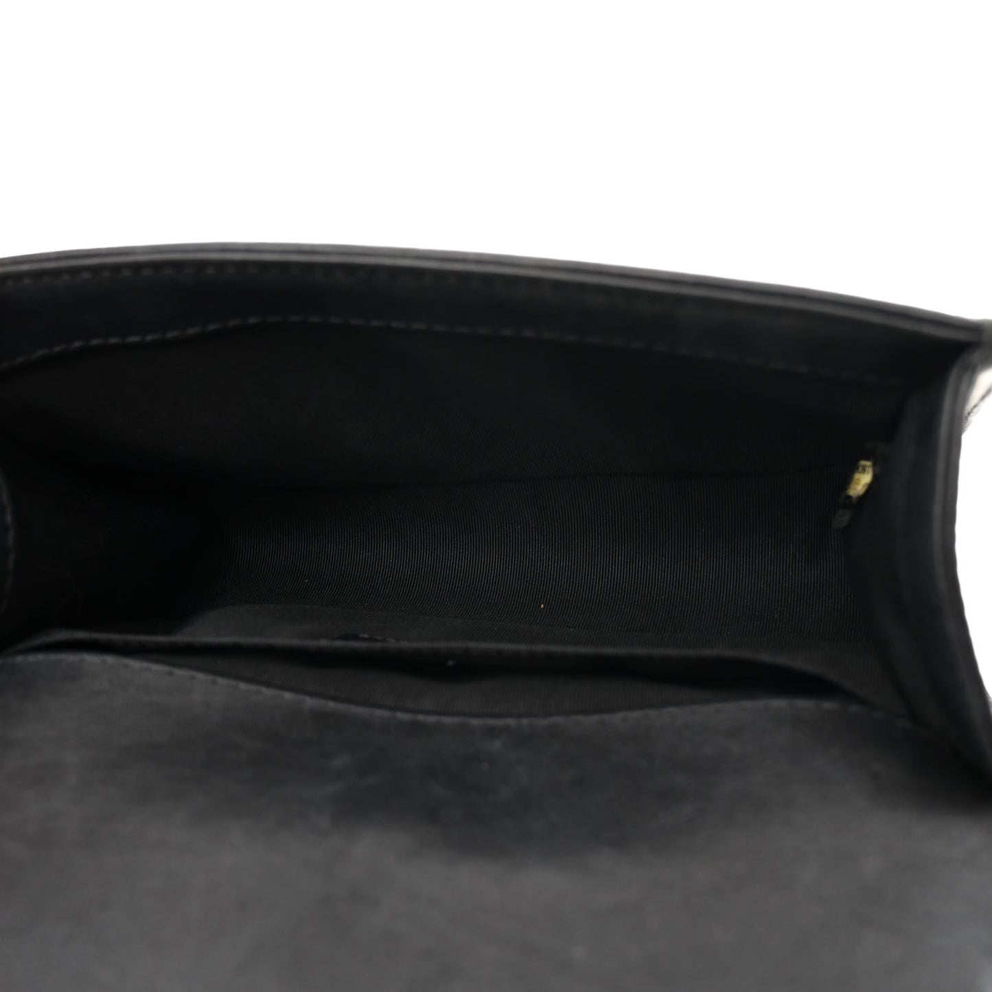 Calfskin Quilted Embellished Metal Small Boy Flap Black