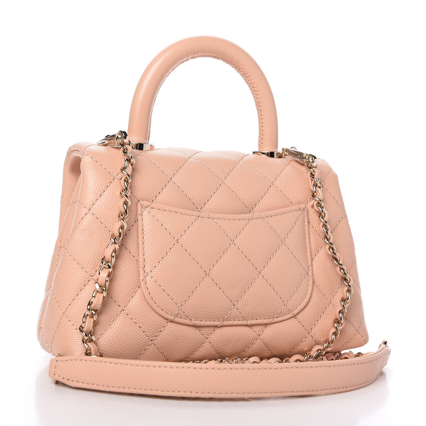 Caviar Quilted Extra Mini Coco Handle Flap Light Pink