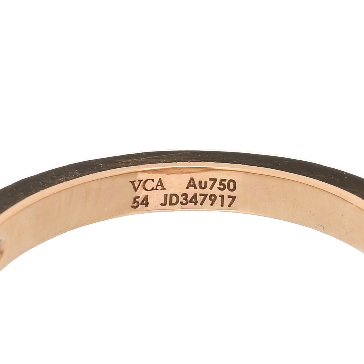 18K Yellow Gold Mother of Pearl Magic Alhambra Ring 54 6.75