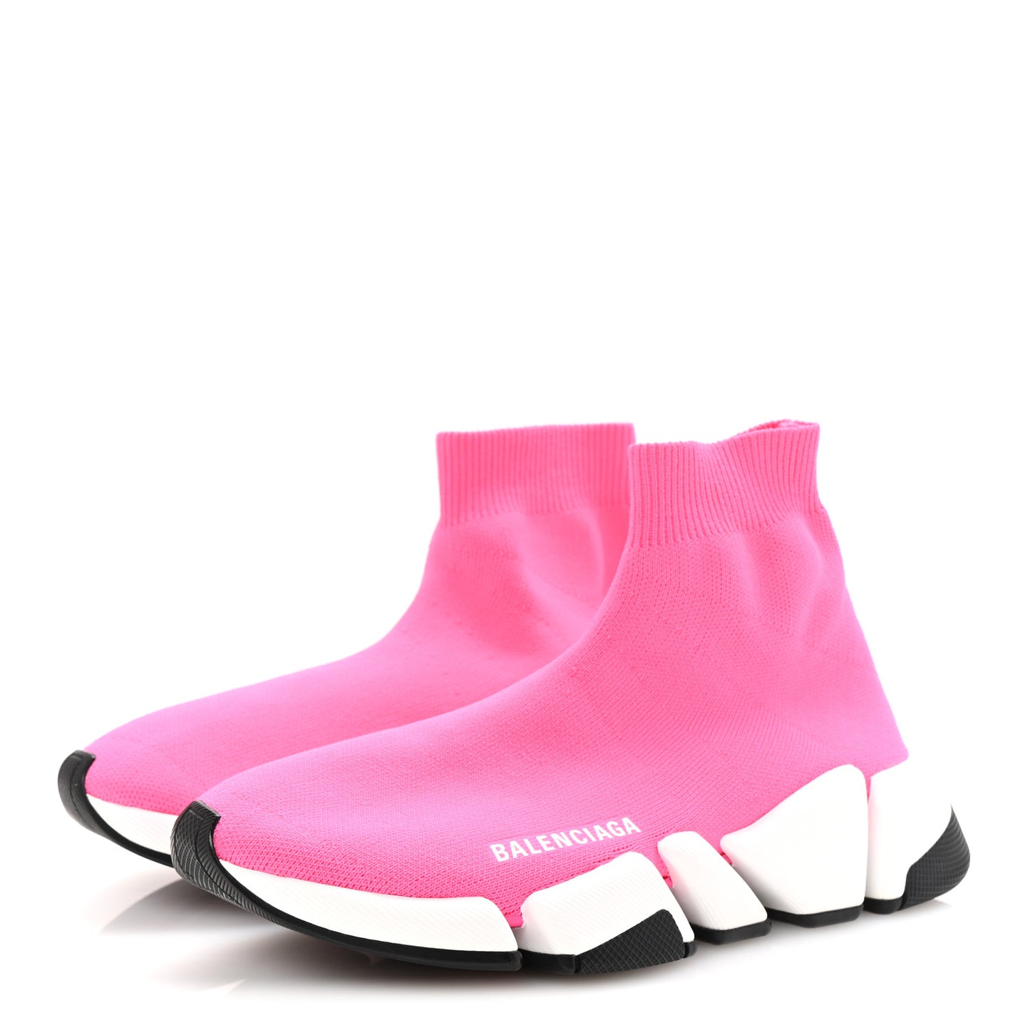 Neoprene Knit Womens Speed Sneakers 38 Pink White