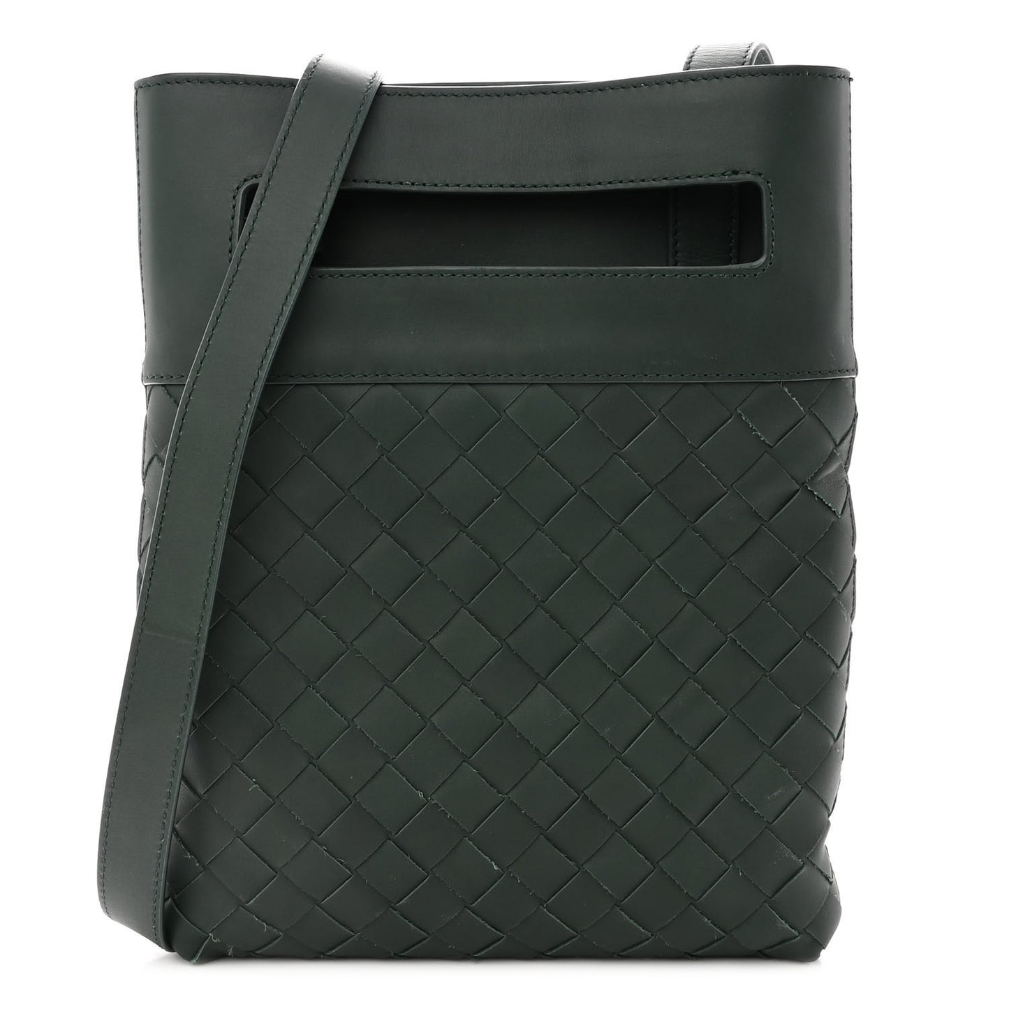 Nappa Intrecciato VN Crossbody Messenger Bag Green