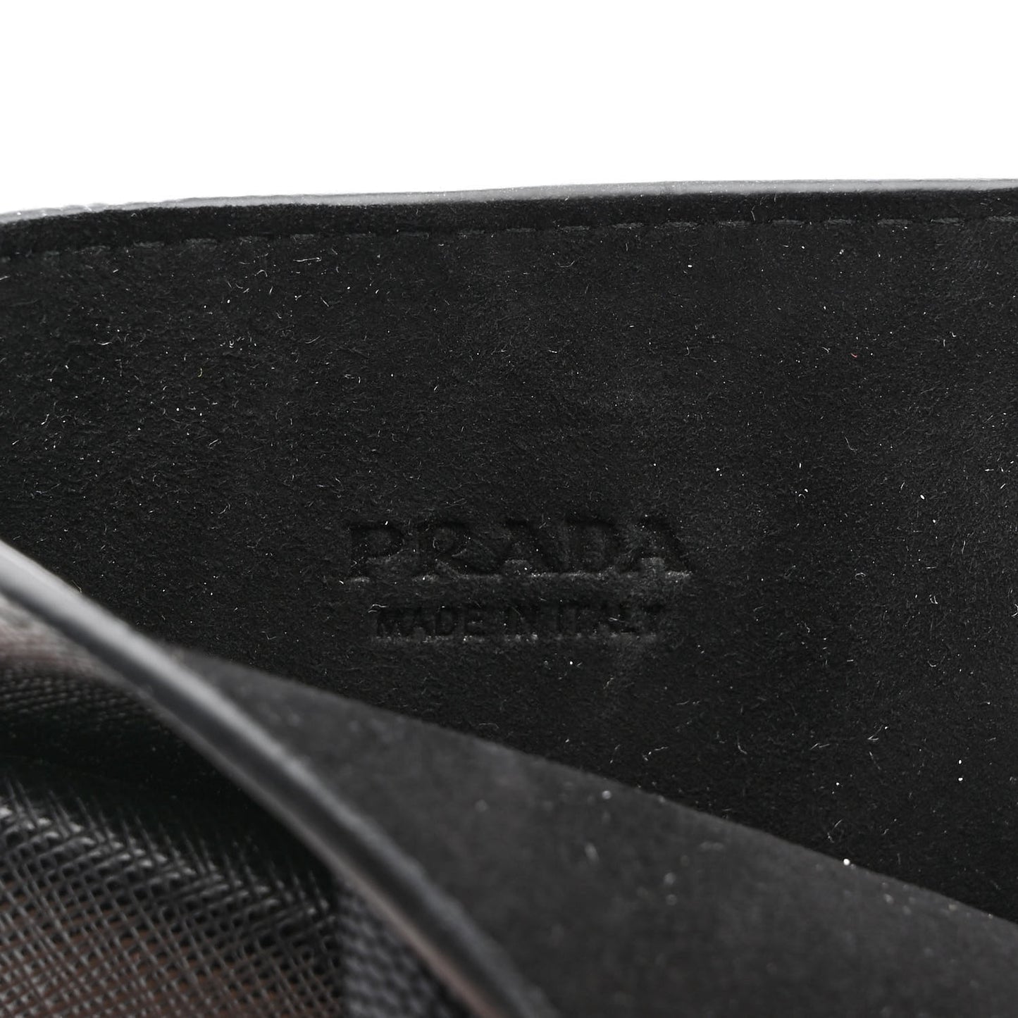 Saffiano Lanyard Card Case Black
