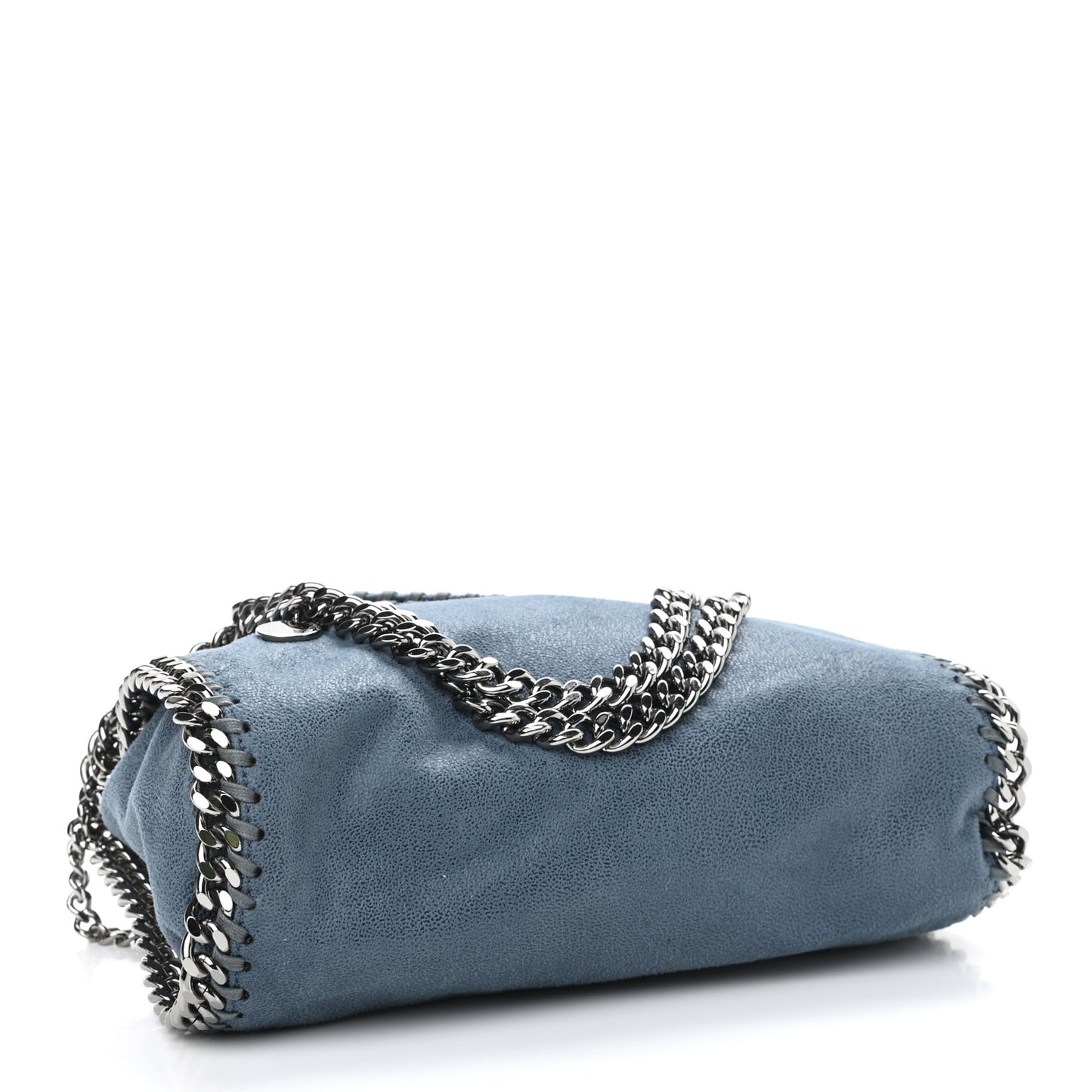 Shaggy Deer Mini Falabella Fold Over Tote Light Blue