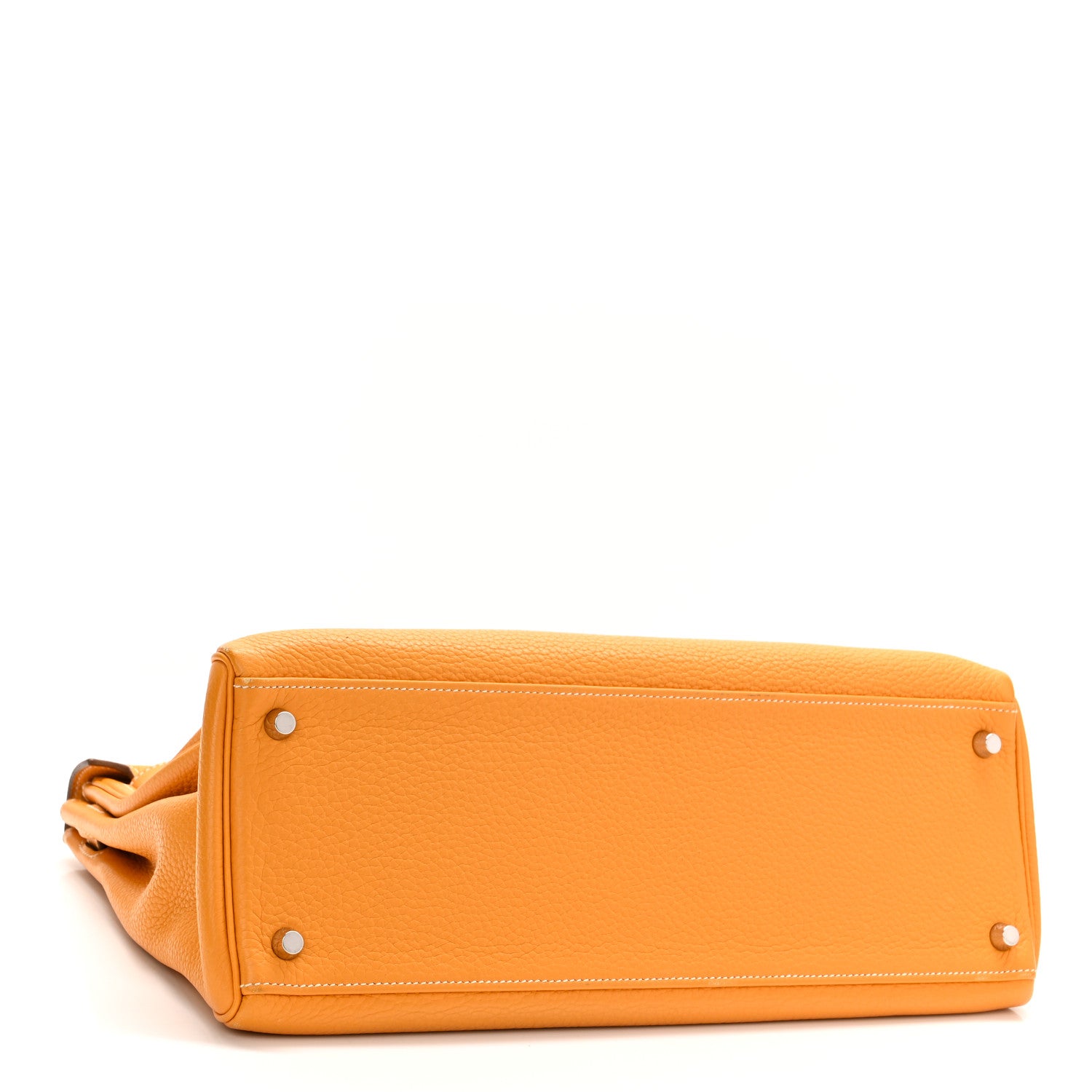 Hermes Taurillon Clemence Kelly Retourne 35 Moutarde Etain 4 of 21