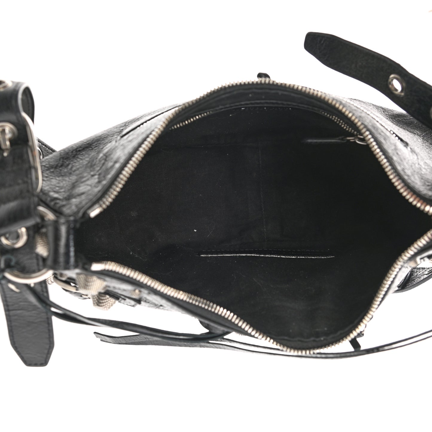 Agneau Arena Small Le Cagole Shoulder Bag Black