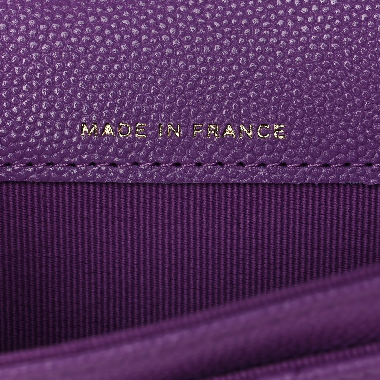 Chanel Caviar Quilted Flap Card Holder Wallet Purple 7 of 11