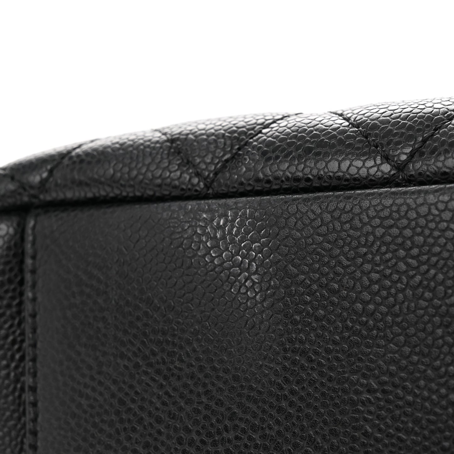 Caviar Quilted Grand Shopping Tote GST Black