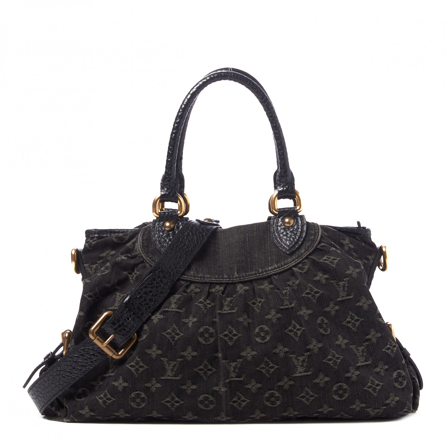 Louis Vuitton Denim Neo Cabby MM Black 1 of 7