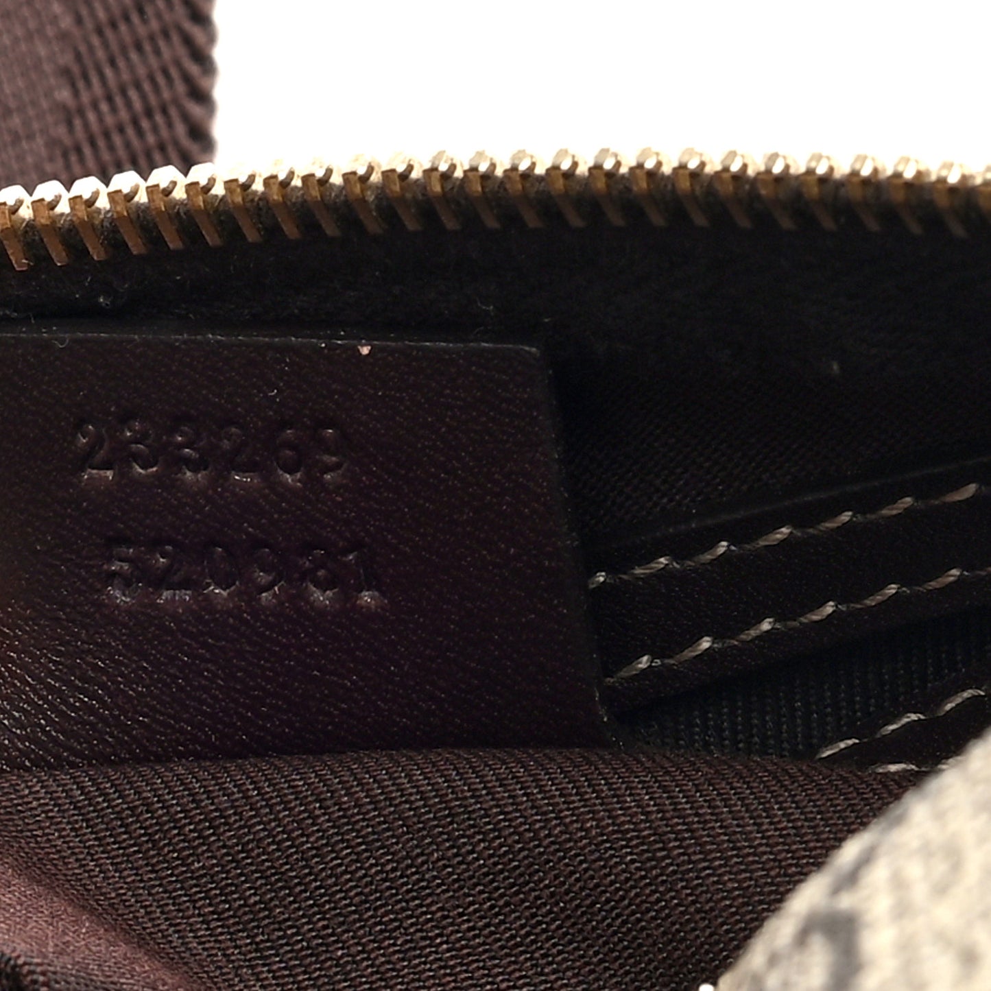 GG Supreme Monogram Belt Bag Dark Brown