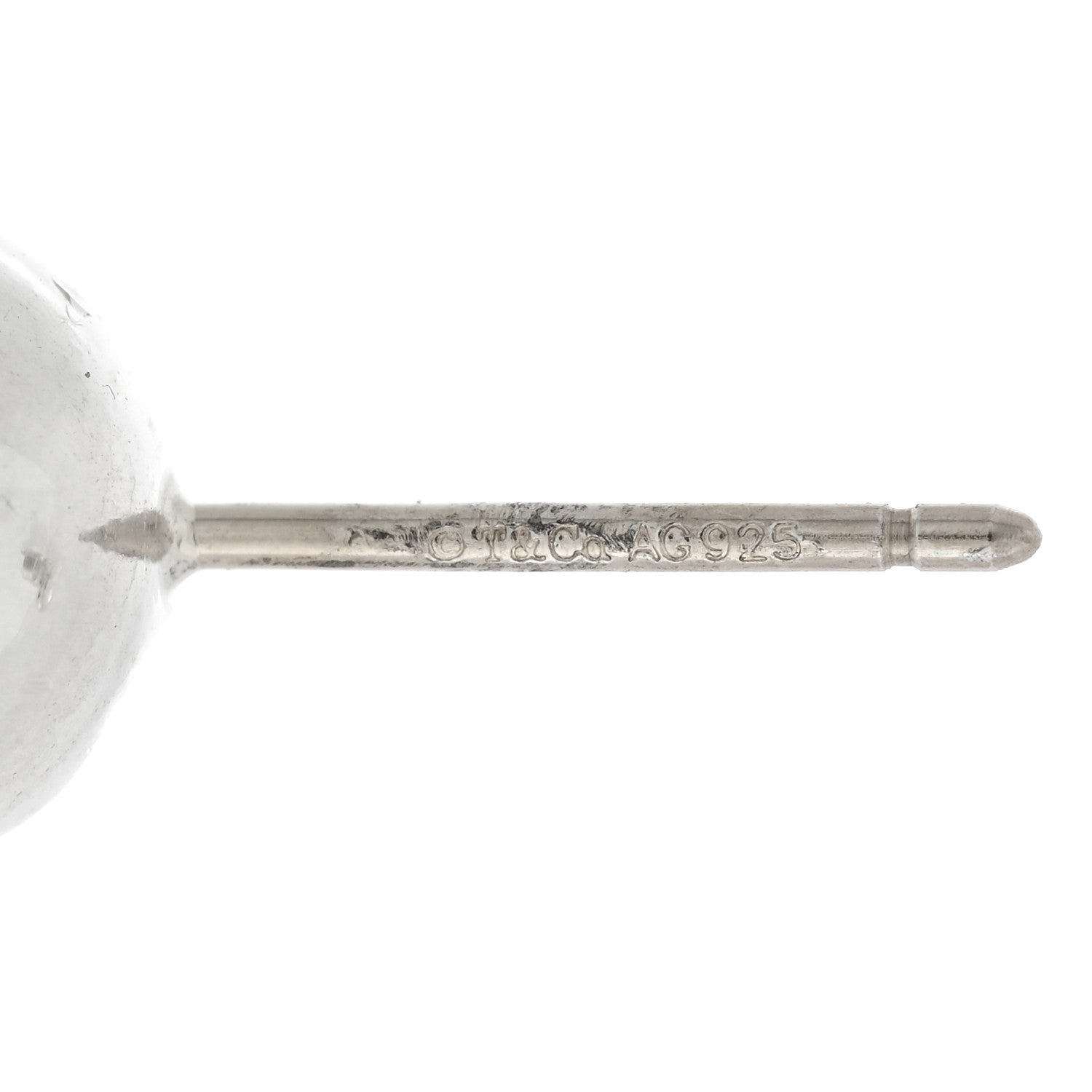 Tiffany Sterling Silver 8mm HardWear Ball Earrings 4 of 4