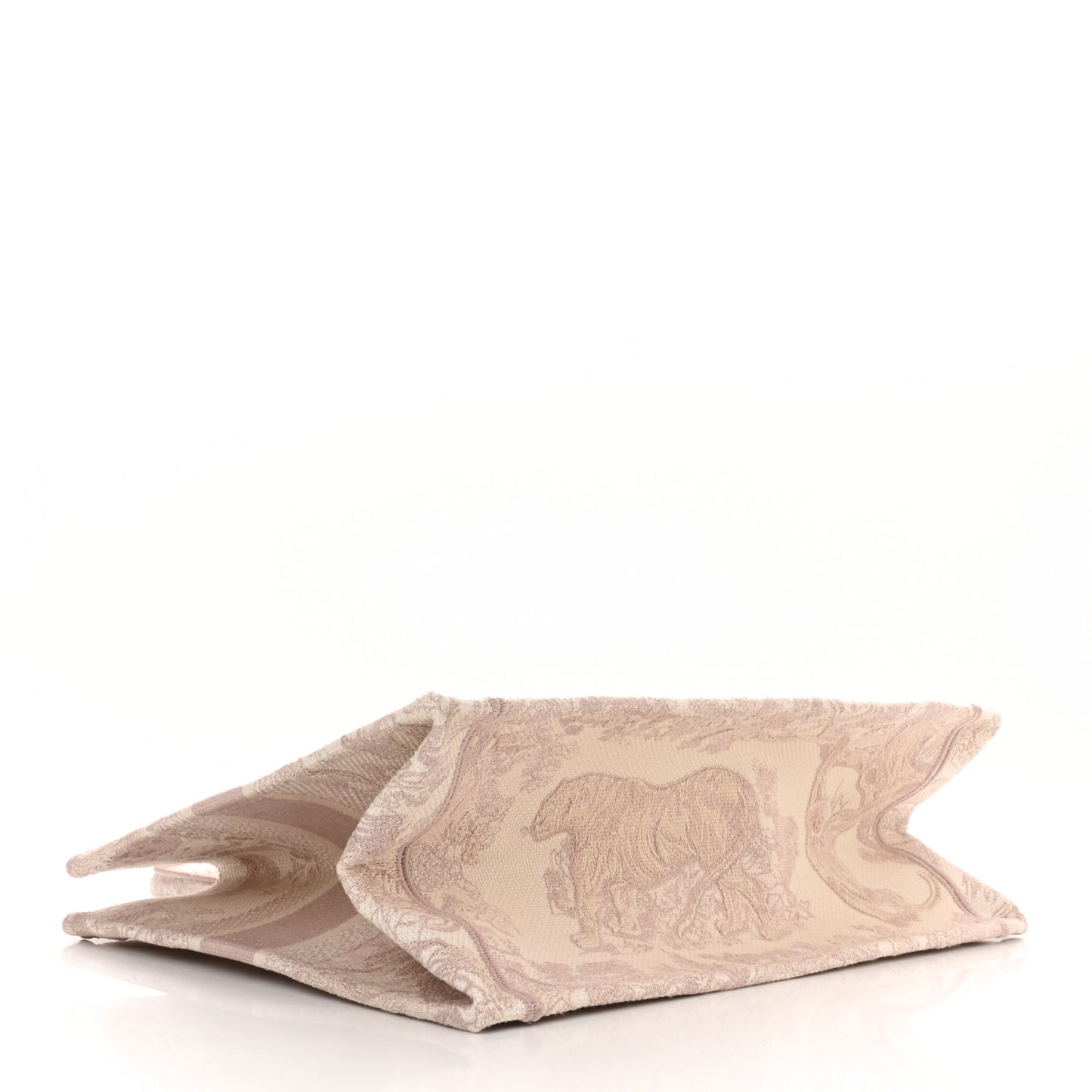 Canvas Embroidered Medium Dioriviera Toile De Jouy Book Tote Rose