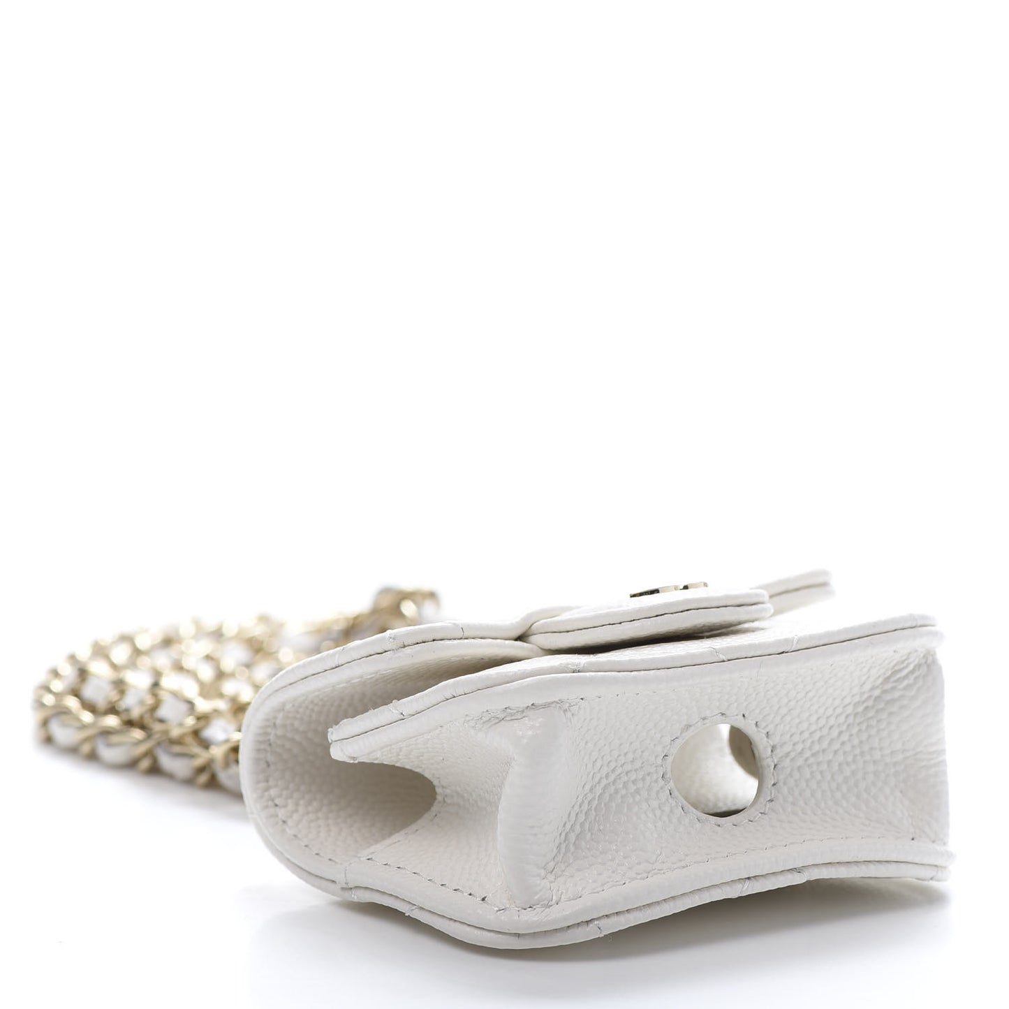 Caviar Quilted Airpods Pro Case White