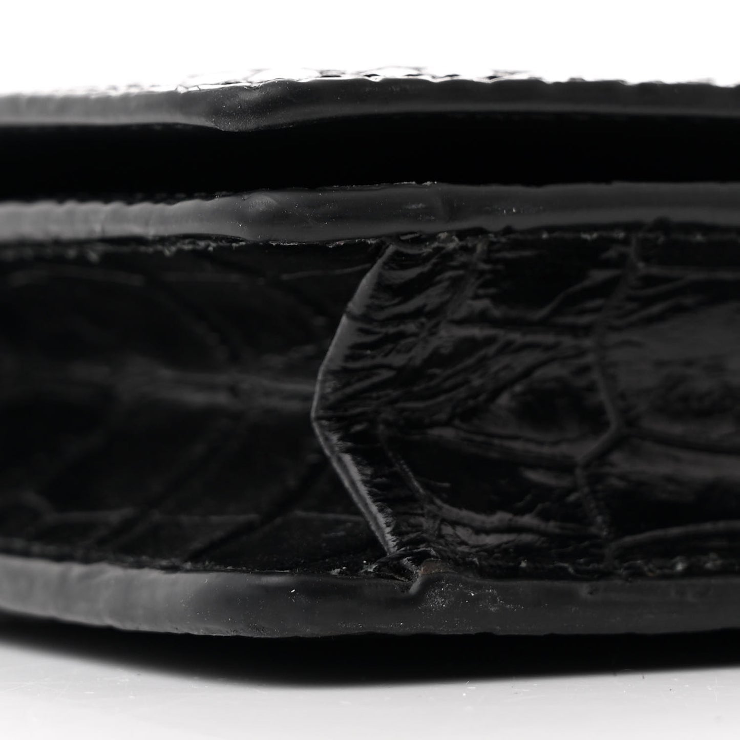 Crocodile Embossed Calfskin TF Mini Bag Black