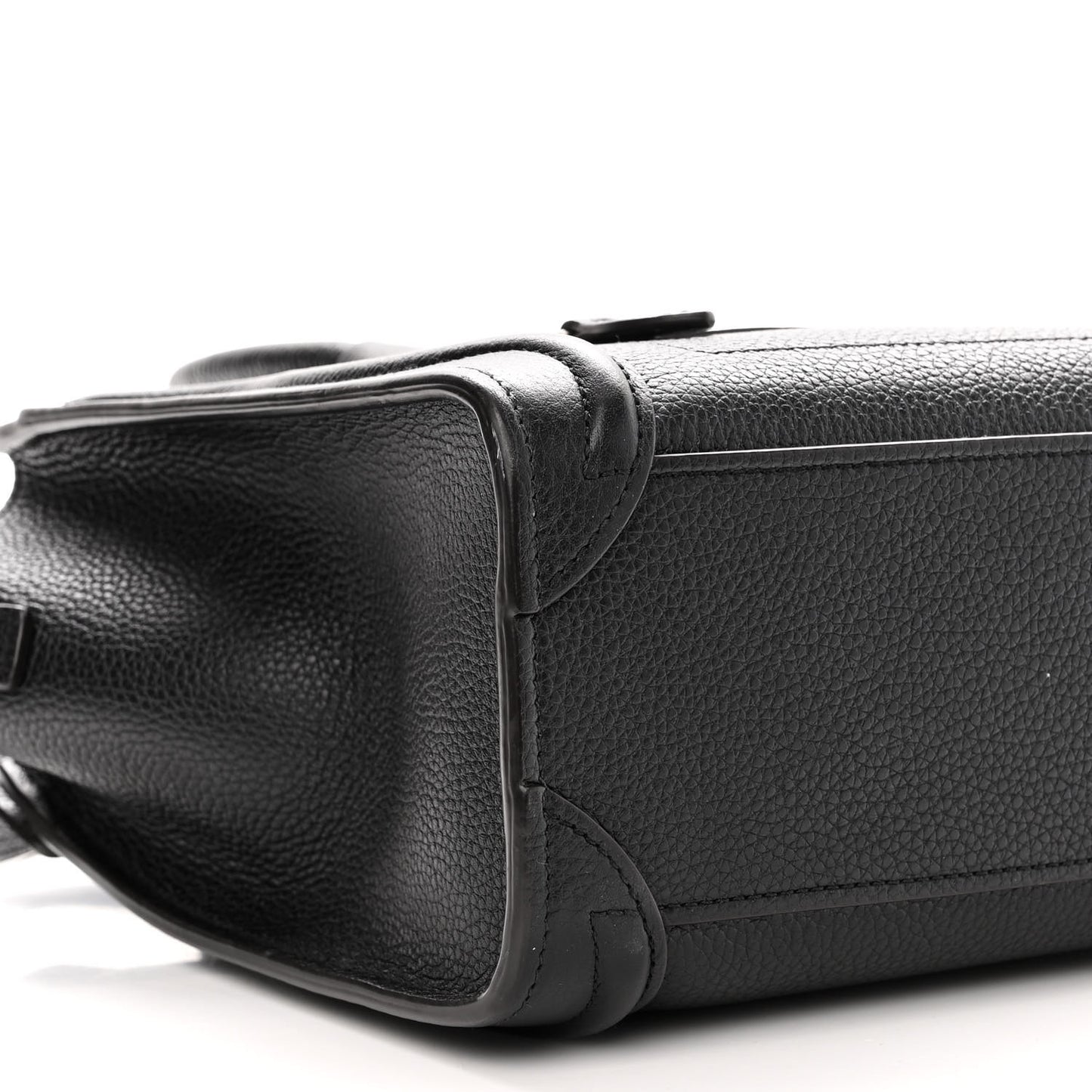 Drummed Calfskin Nano Luggage Black