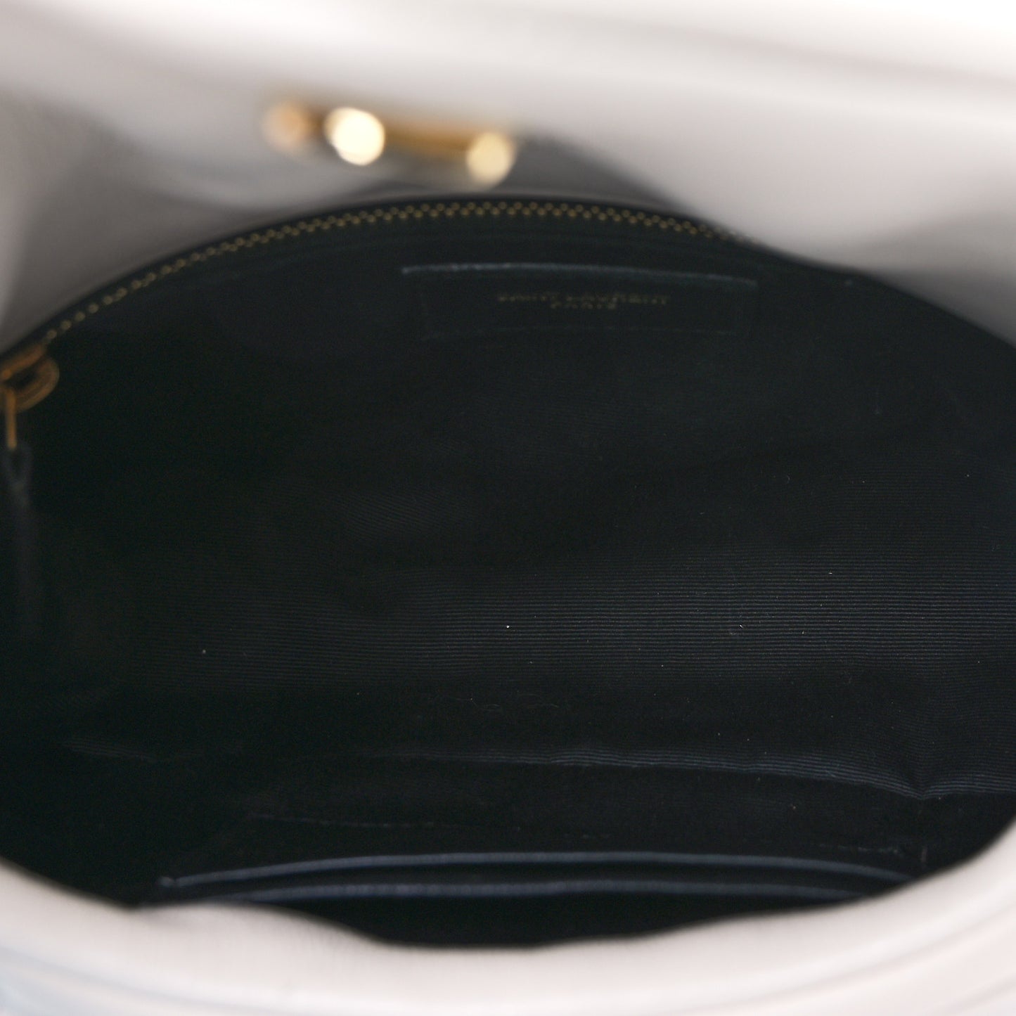 Lambskin Quilted Toy Loulou Puffer Monogram Chain Satchel Crema Soft