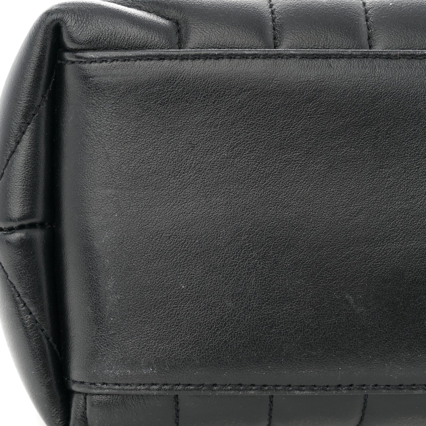 Calfskin Y Quilted Monogram Medium Loulou Chain Satchel Black
