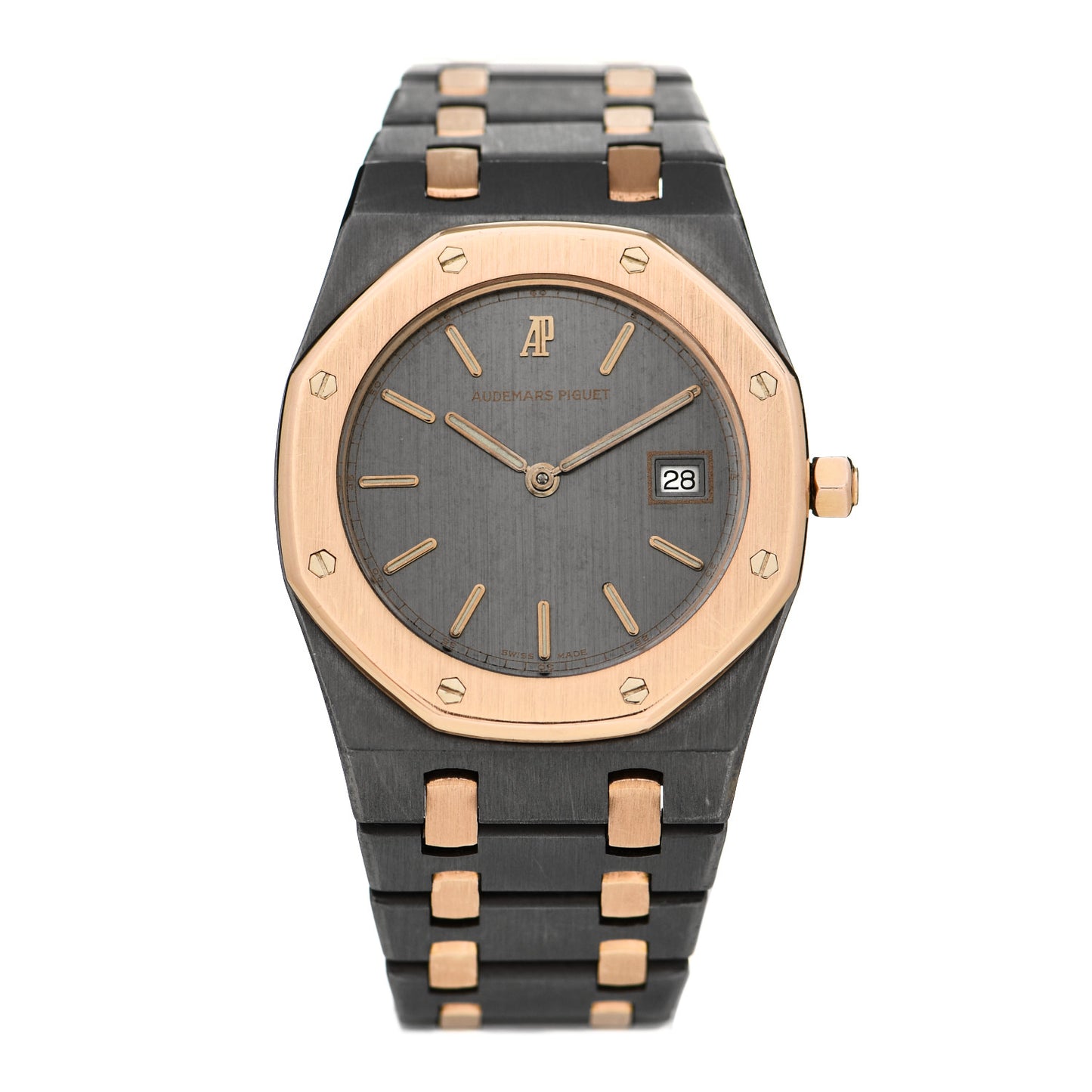 Tantalum 18K Rose Gold 33mm Royal Oak Quartz Watch Grey 56175TR.OO.0789TR.01