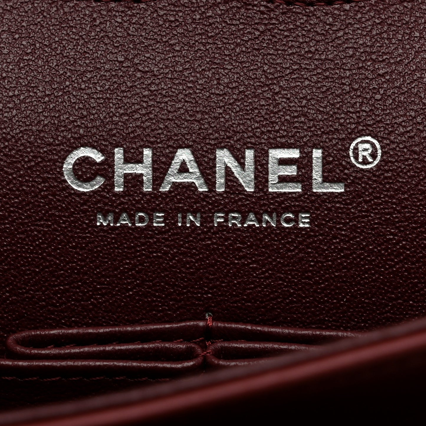 Lambskin Quilted Medium Double Flap Burgundy