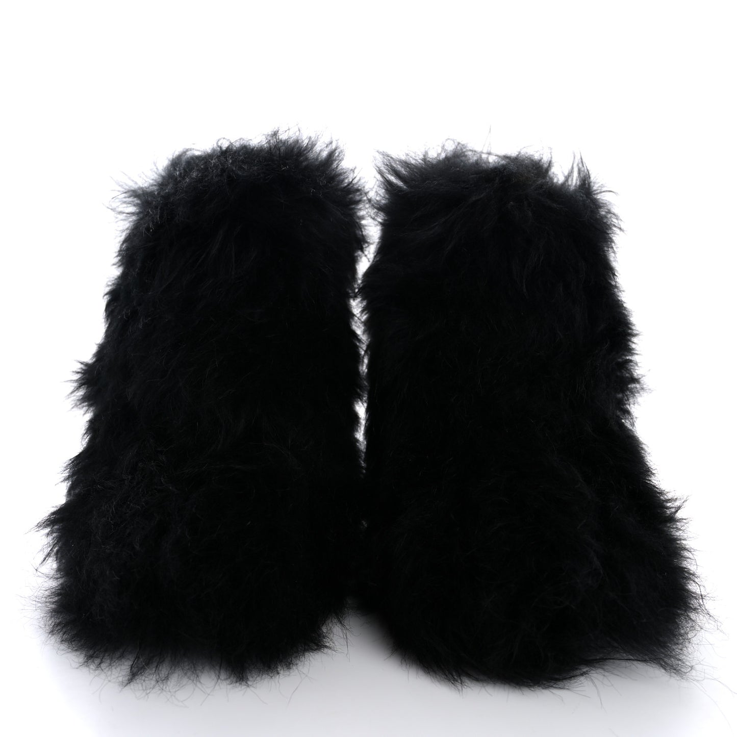 Fur Ankle Boots 37 Black