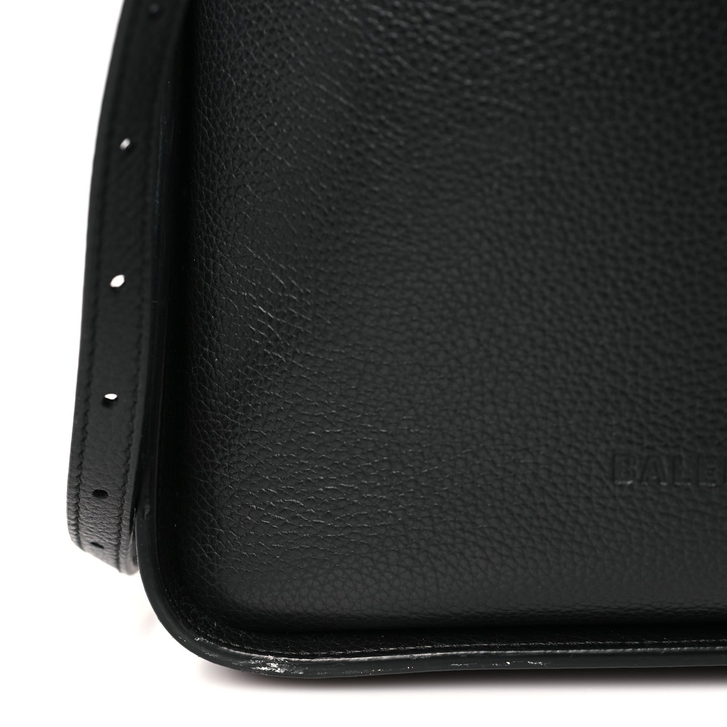 Calfskin Logo Embossed Small Tool 2.0 North-South Tote Black