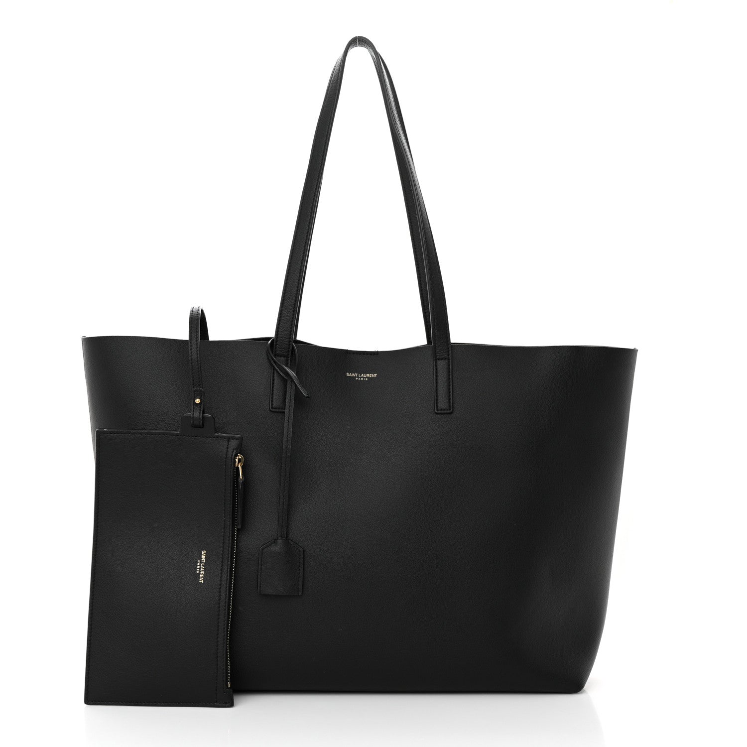 Saint Laurent Calfskin Large Shopping Tote Black 3 of 13
