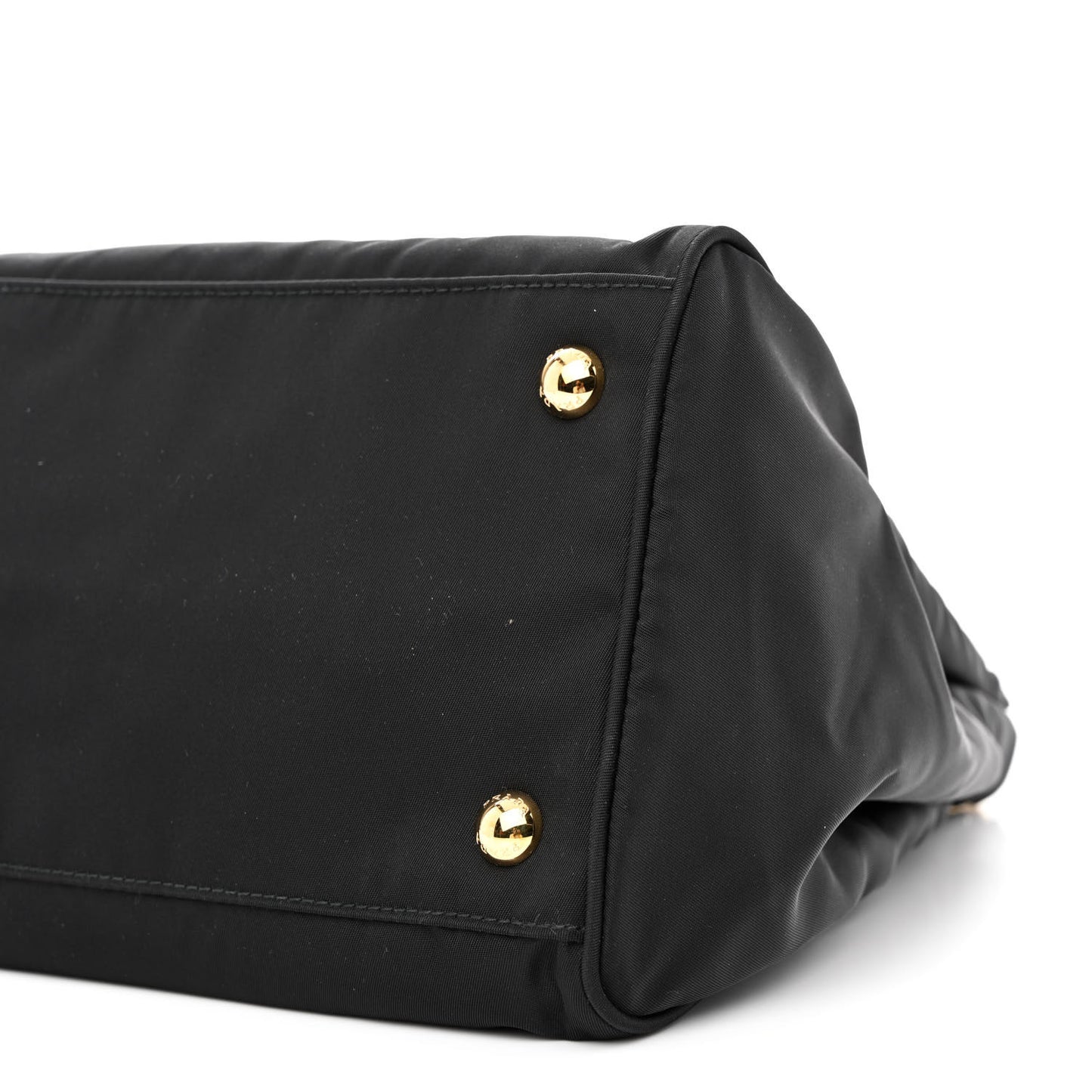 Tessuto Nylon Saffiano Shopping Tote Black