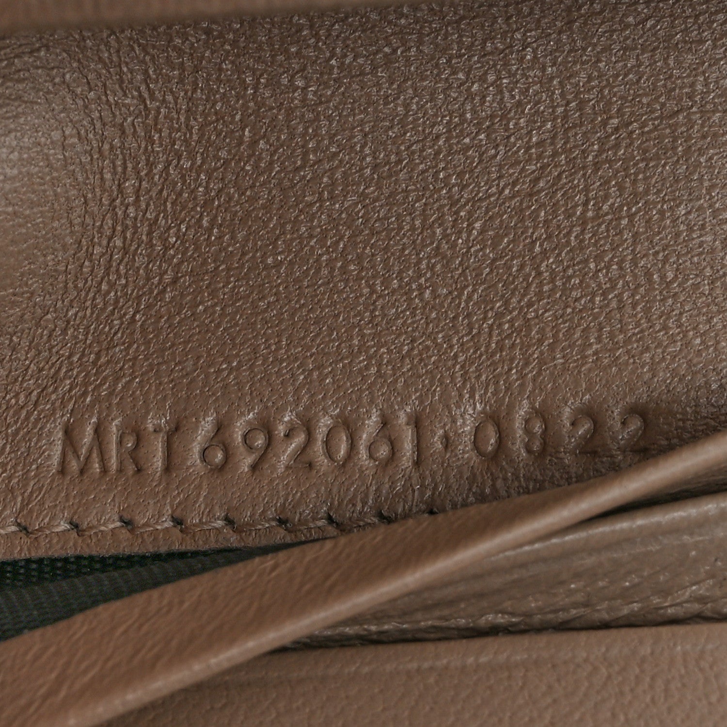 Saint Laurent Grain De Poudre Matelasse Chevron Cassandre Monogram Compact Tri Fold Wallet Dark Beige 7 of 10