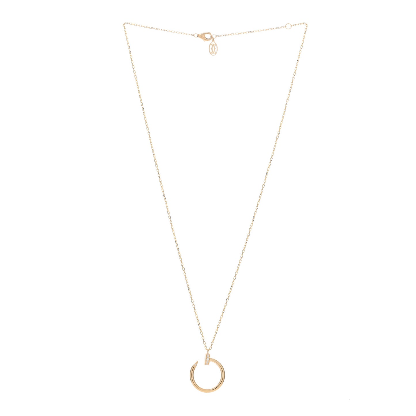 18K Yellow Gold Diamond Juste Un Clou Pendant Necklace