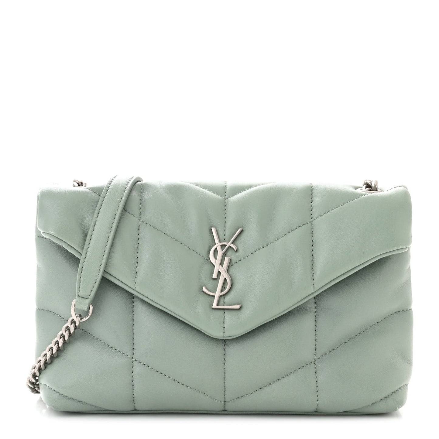 Lambskin Quilted Toy Loulou Puffer Monogram Chain Satchel Mint