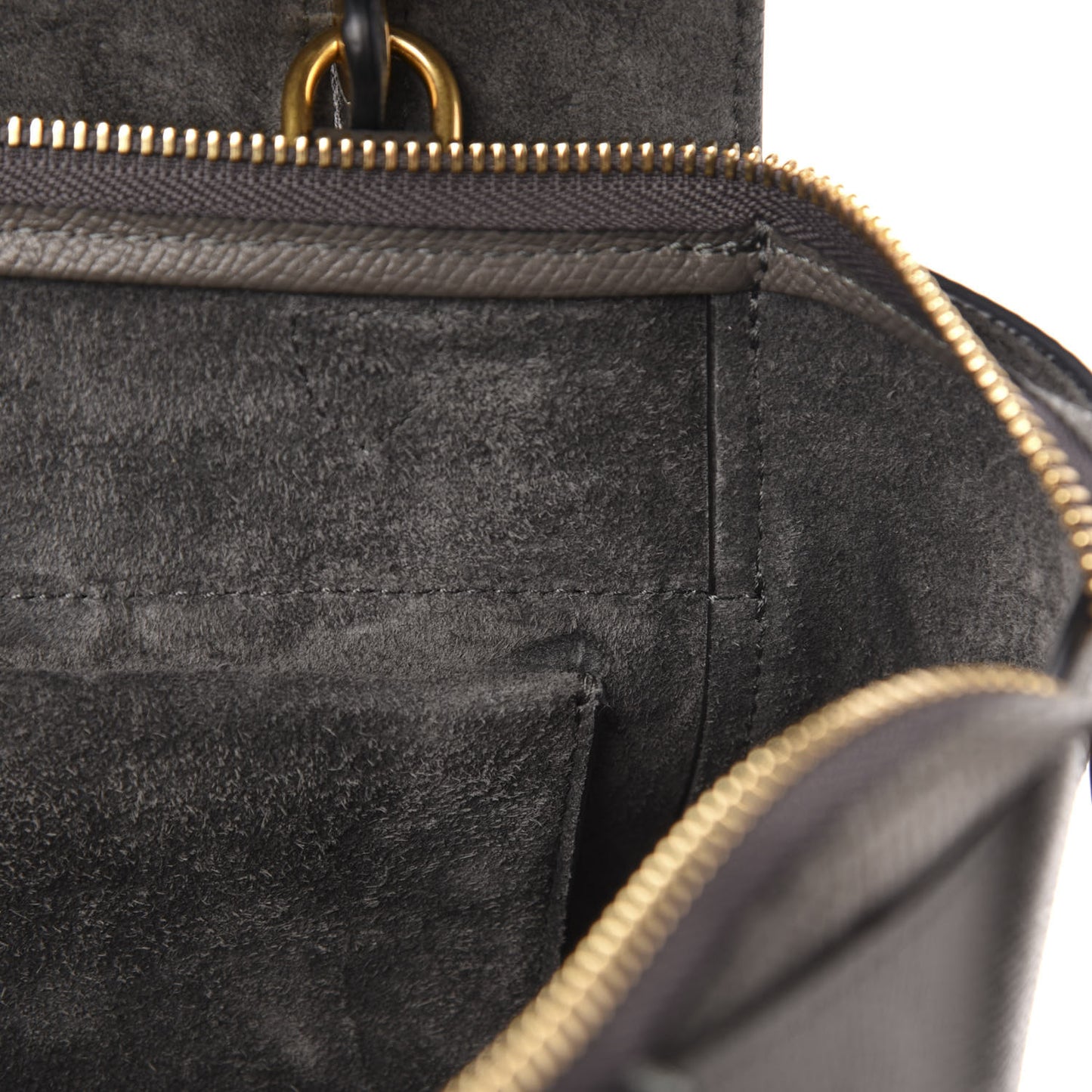 Grained Calfskin Mini Belt Bag Grey