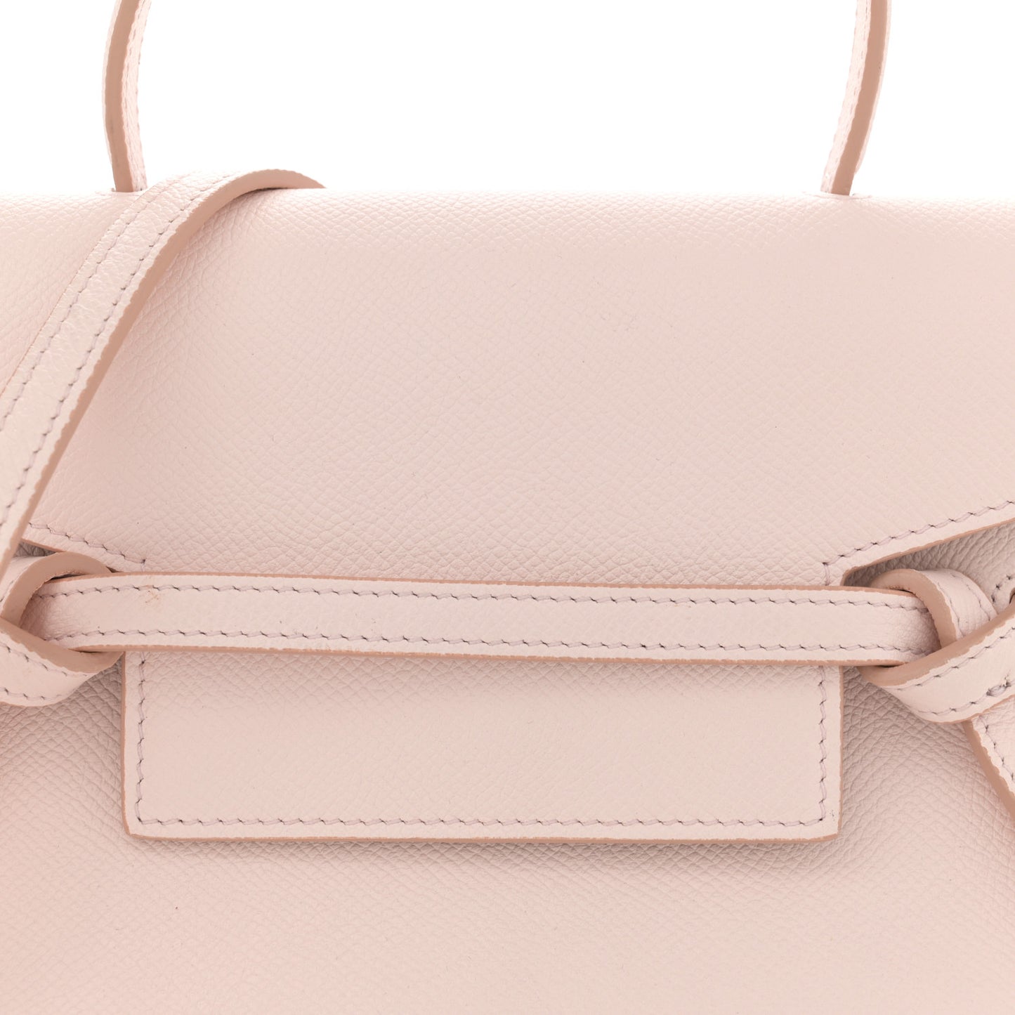 Grained Calfskin Nano Belt Bag Pale Pink