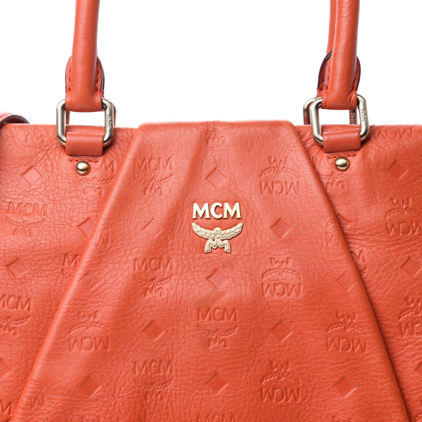 Calfskin Ottomar Monogram Tote Orange
