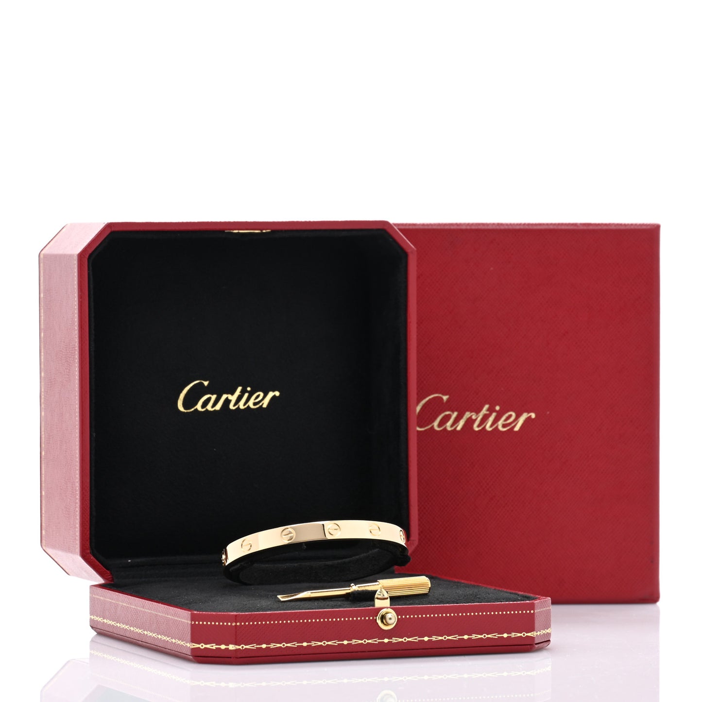 18K Yellow Gold LOVE Bracelet 17
