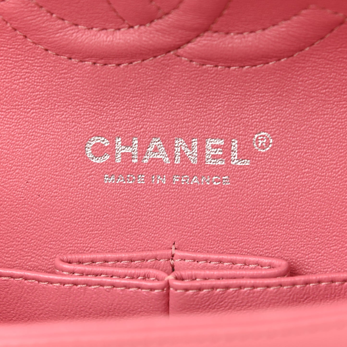 Lambskin Quilted Medium Double Flap Pink