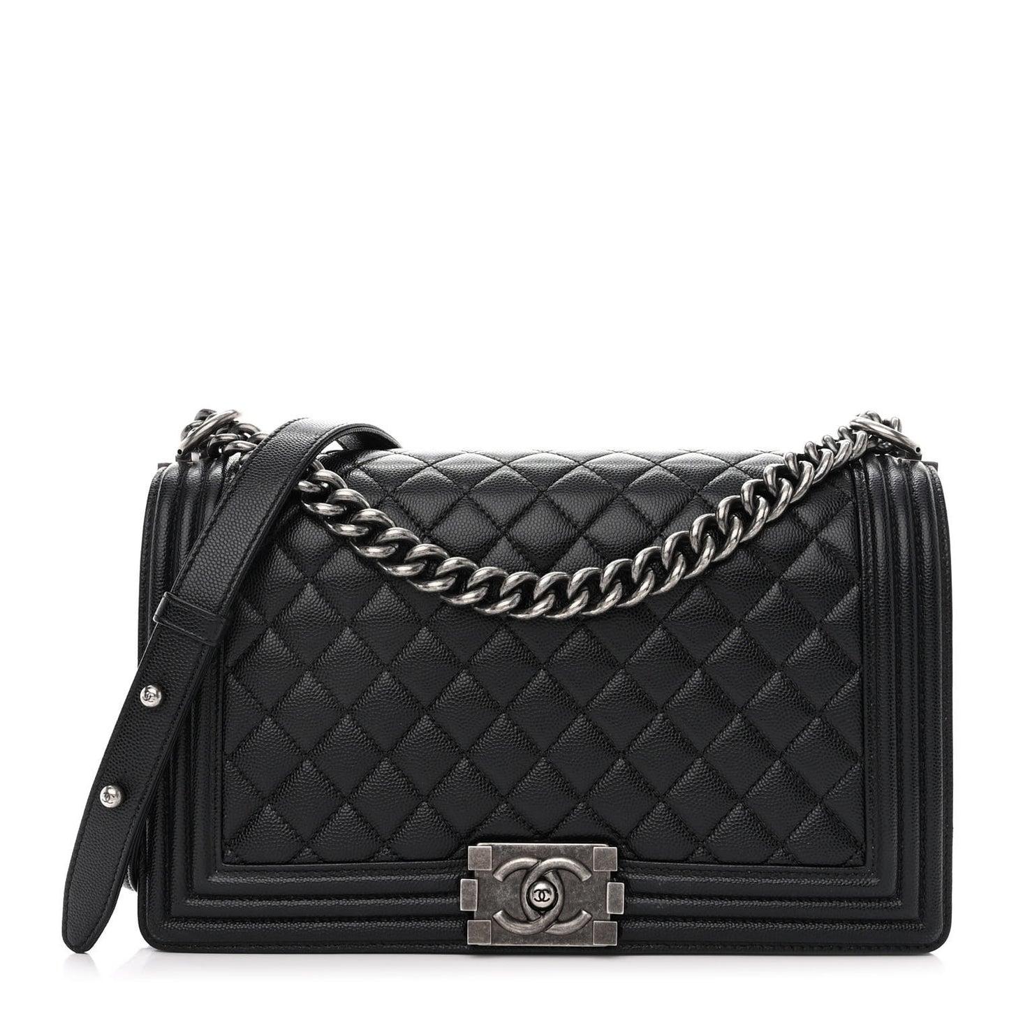 Caviar Quilted New Medium Boy Flap Black