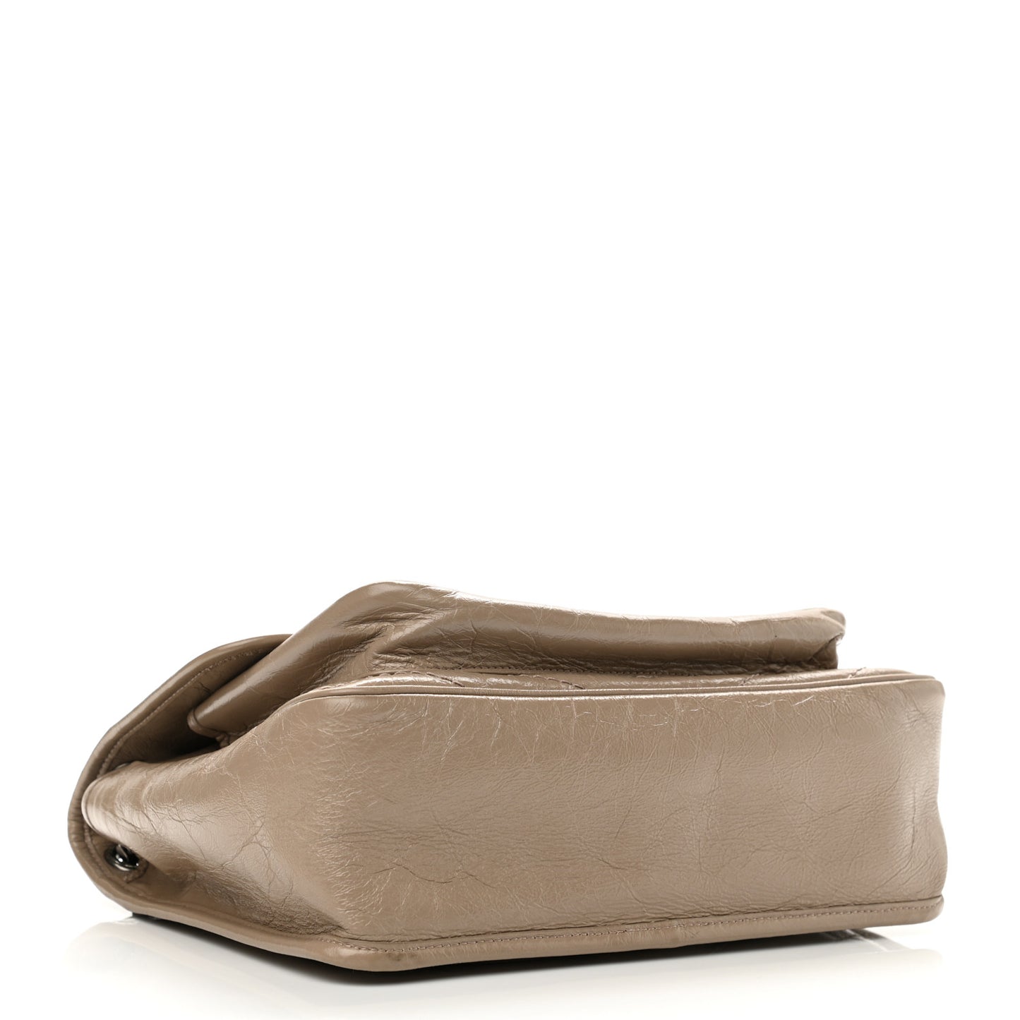 Crinkled Calfskin Matelasse Monogram Medium Niki Chain Satchel Light Natural