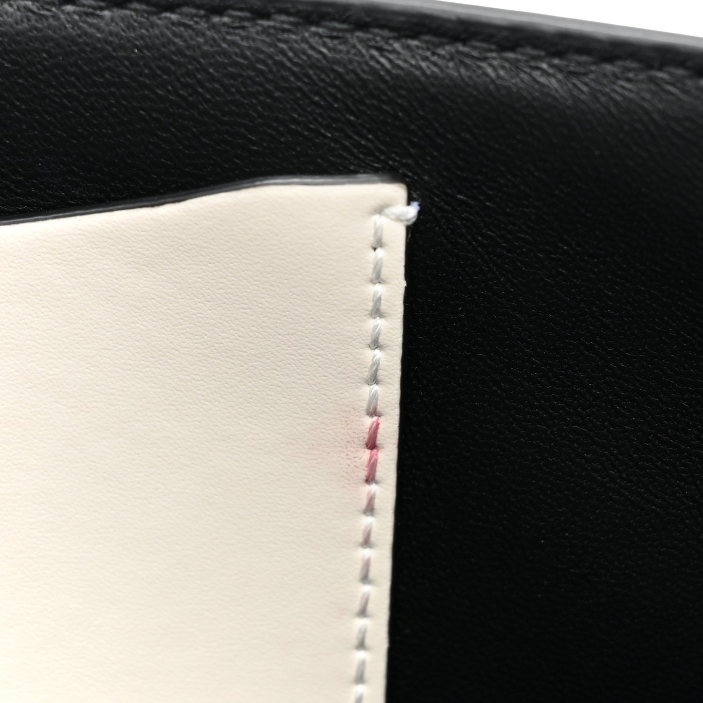 Calfskin Small Slash Bag Black White