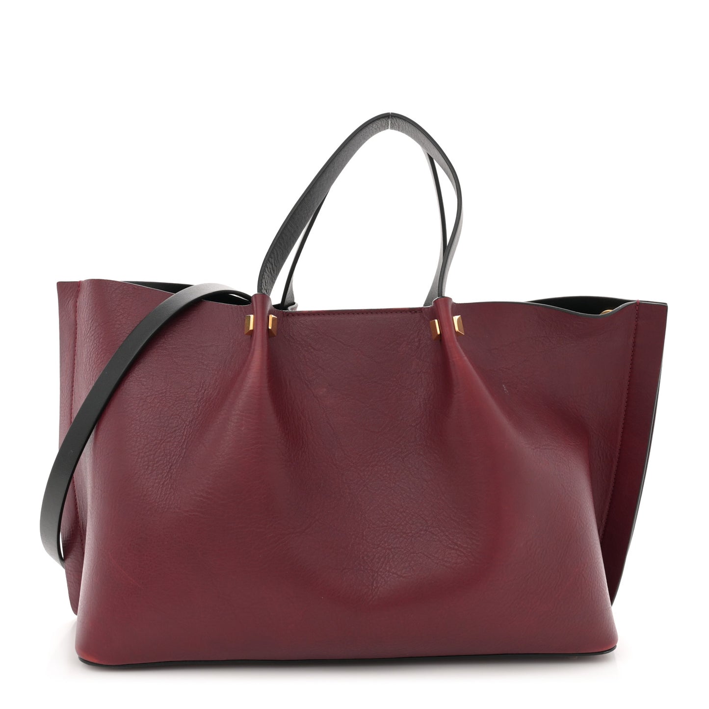 Grainy Calfskin Medium VLogo Escape Shopper Rubin