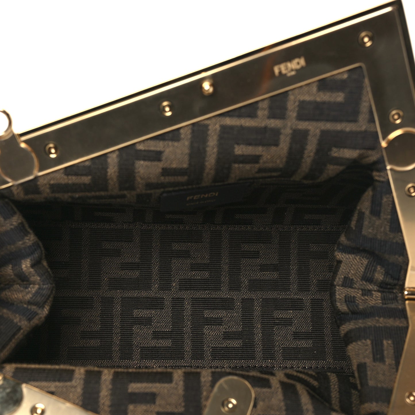Shiny Nappa Small Fendi First Agapanto