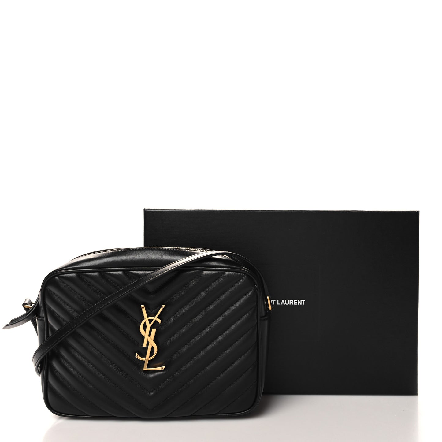 Calfskin Matelasse Monogram Lou Camera Bag Black
