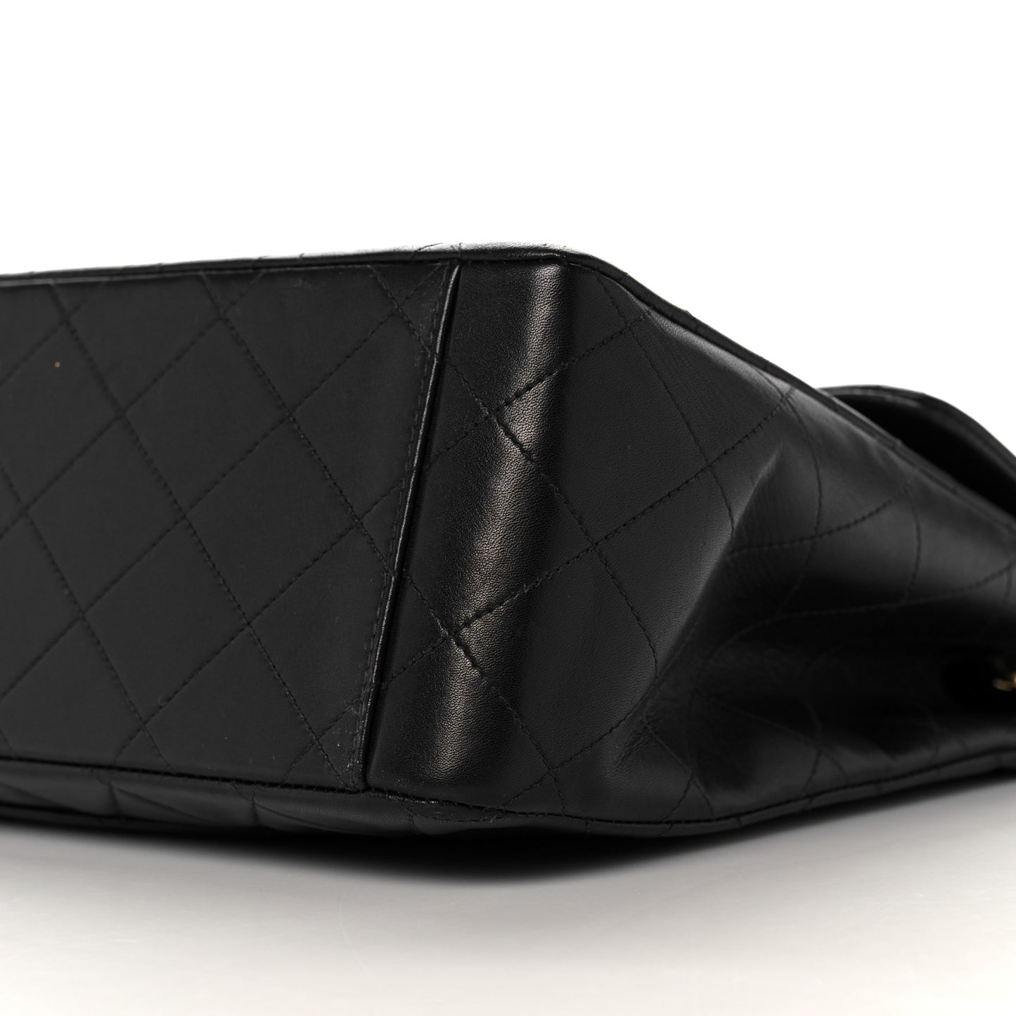 Lambskin Quilted XL Jumbo Single Flap Black