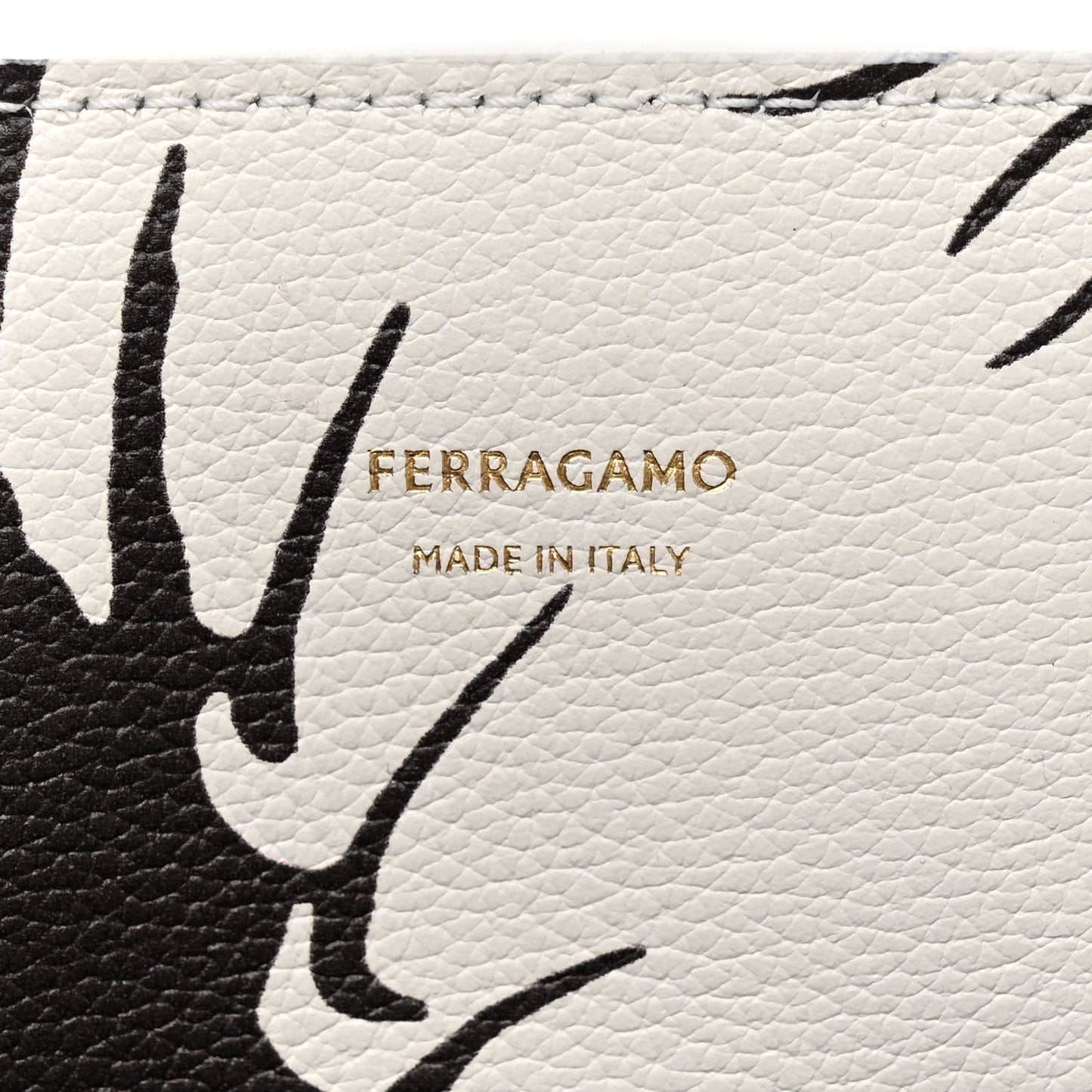 Natural Grain Calfskin Venus Print Small Hug Bag Optic White Testa Di Moro