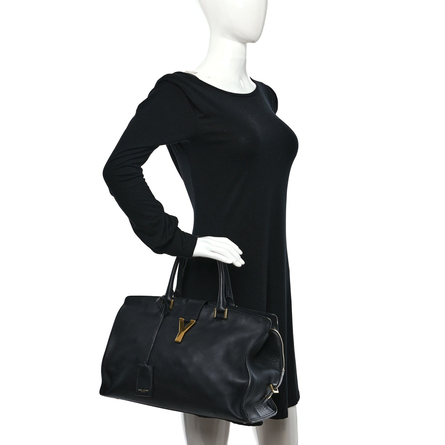 Calfskin Medium Classic Y Cabas Black