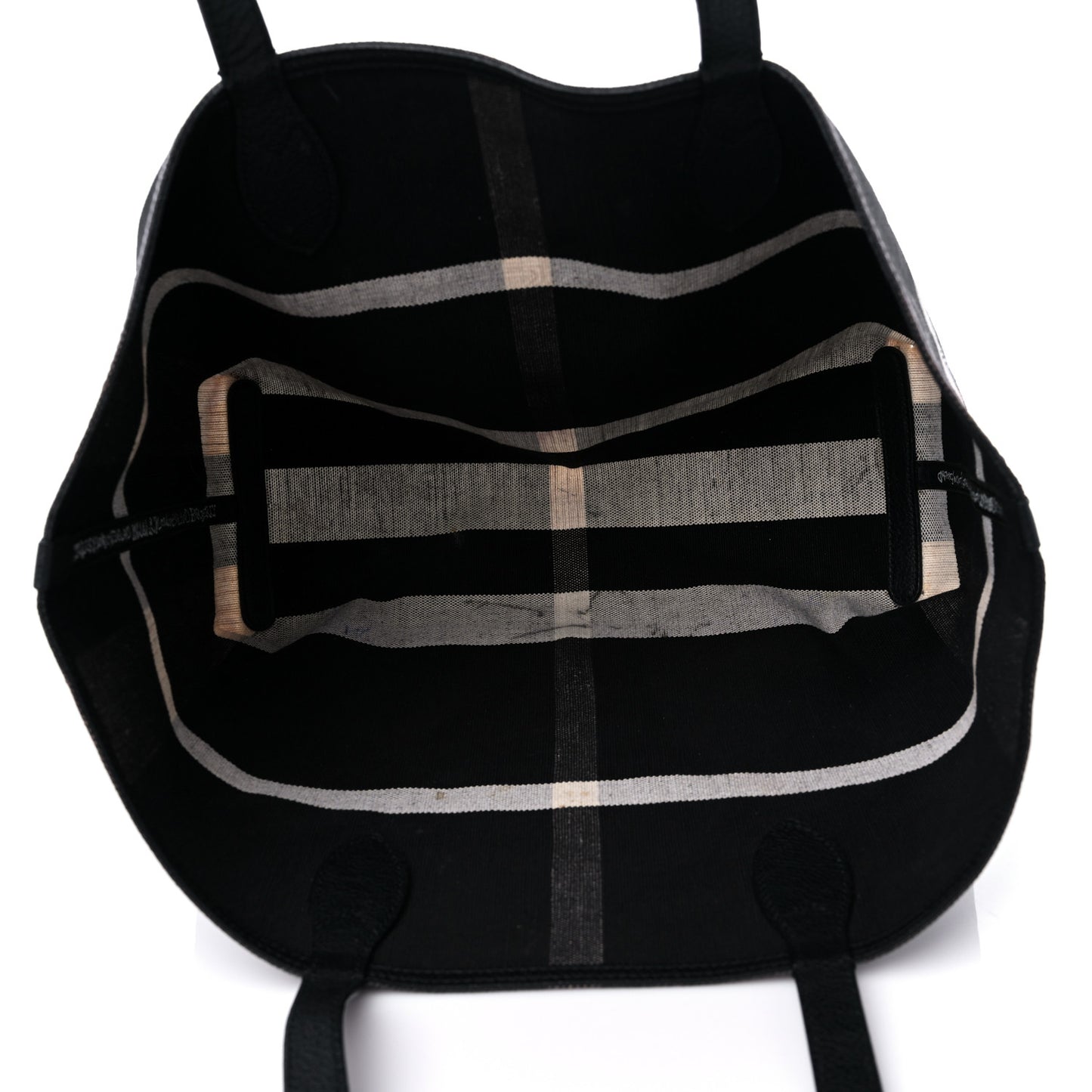 Coated Canvas Mega Check Medium Doodle Tote Black White
