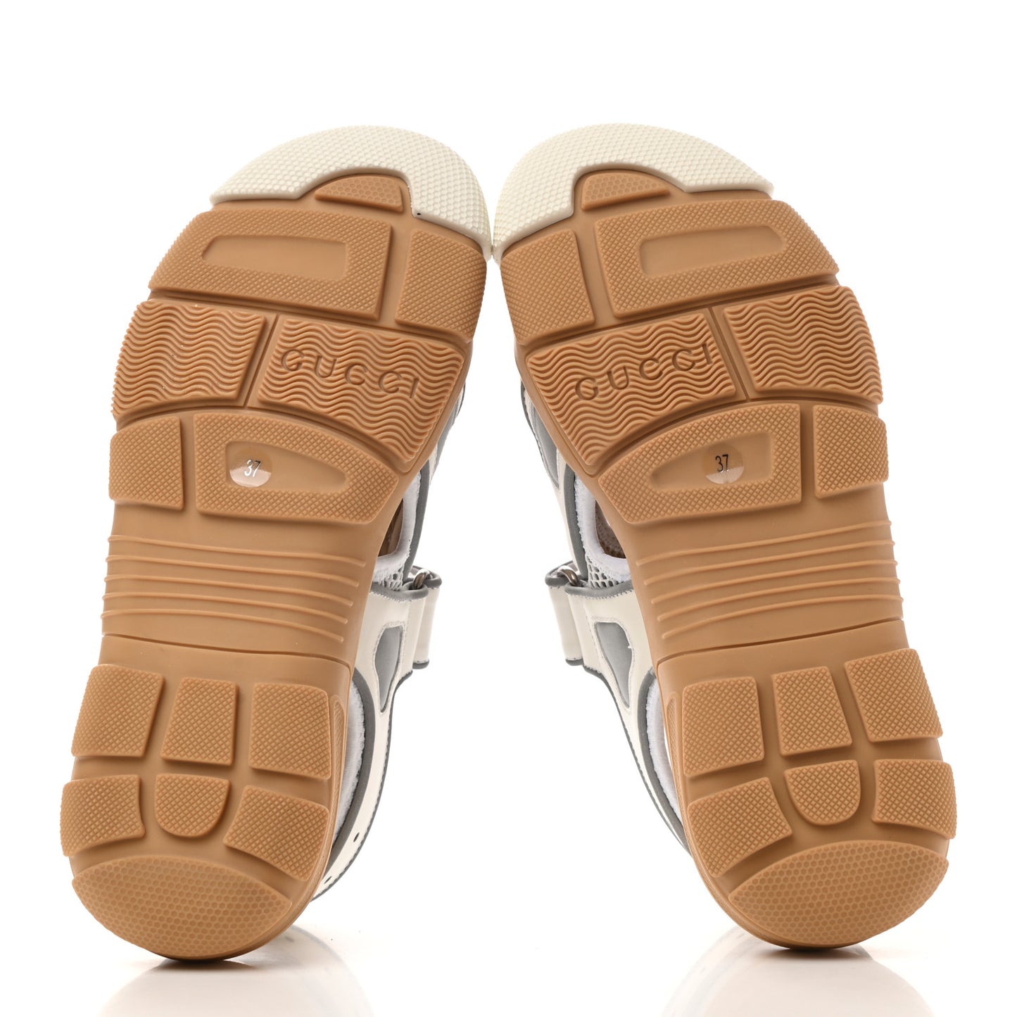 Mesh Fabric Tinsel Sport Sandals 37 White Silver