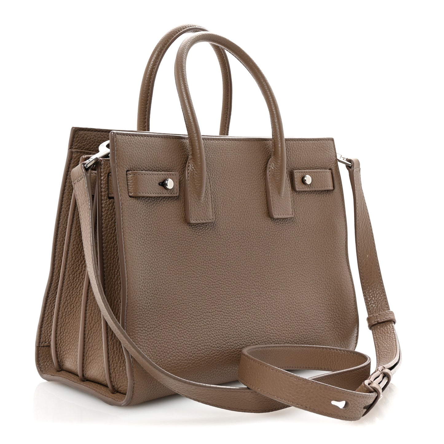 Grained Calfskin Baby Sac De Jour Souple Dark Beige