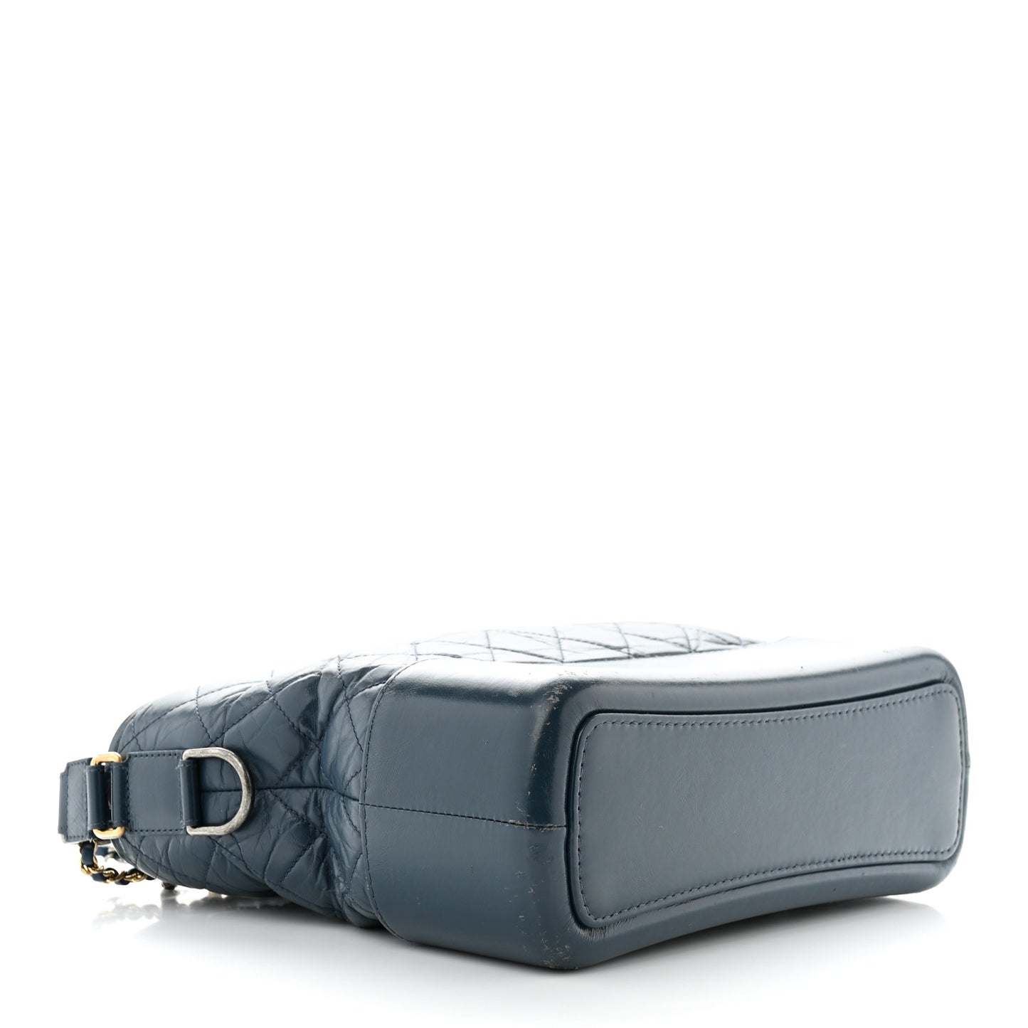 Aged Calfskin Quilted Medium Gabrielle Hobo Blue