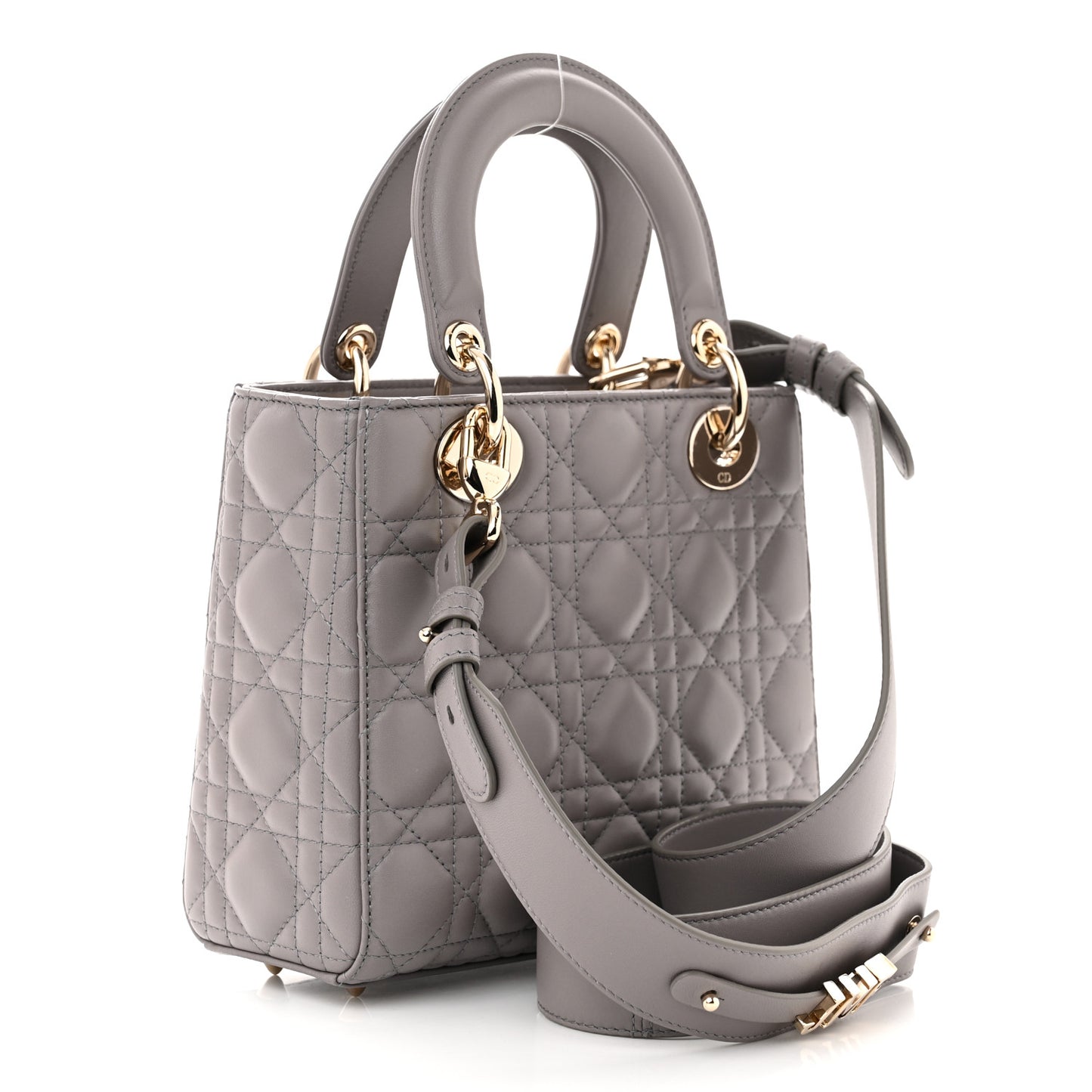 Lambskin Cannage Small My ABCDior Lady Dior Grey