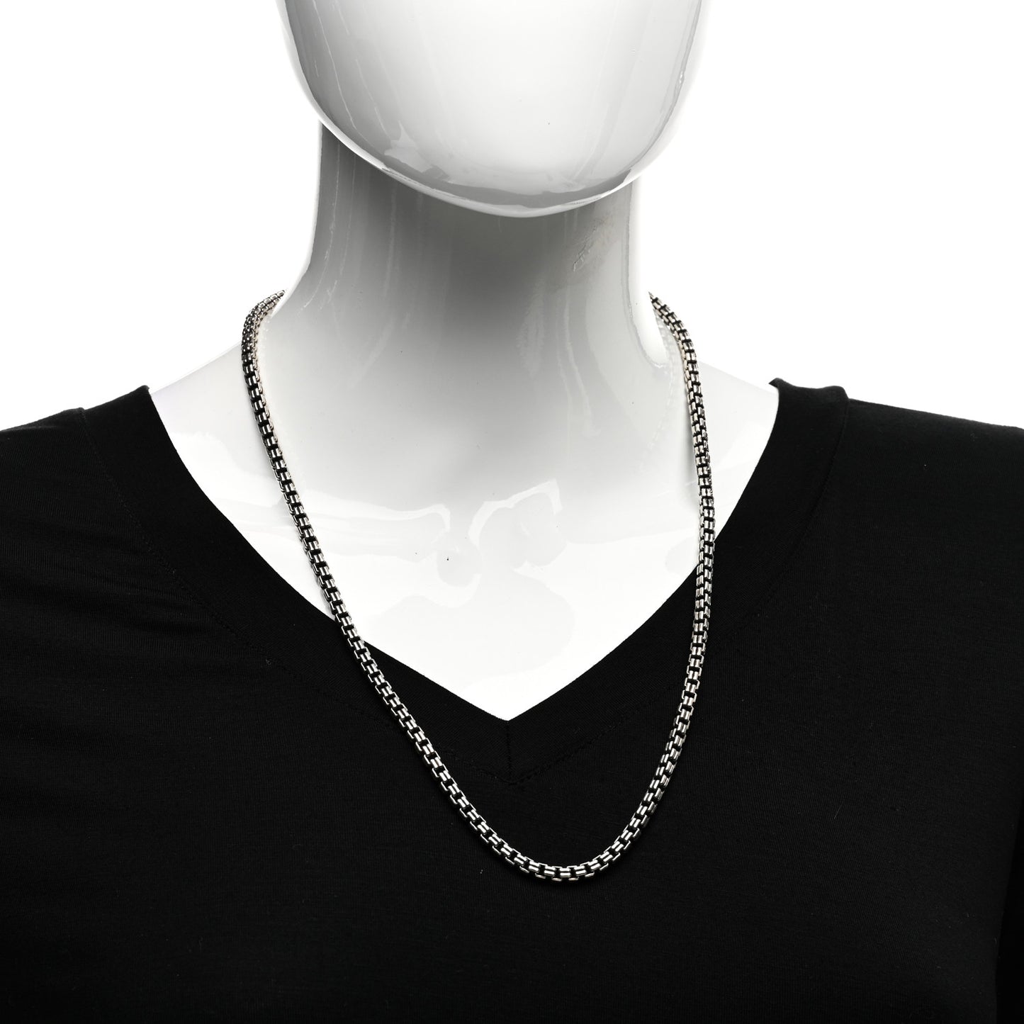 Sterling Silver 4.2mm Double Box Chain Necklace 24"